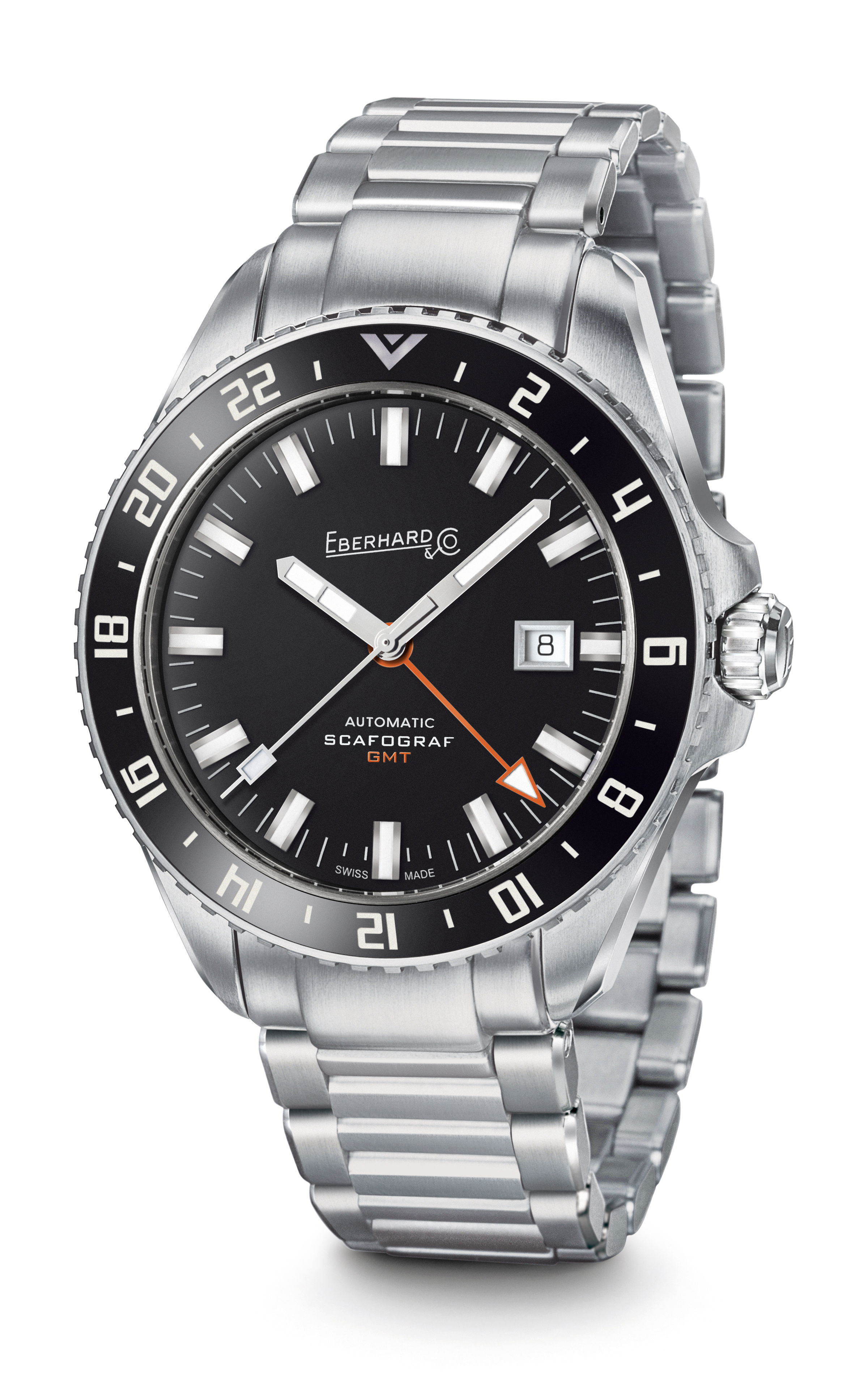 Eberhard & Co Scafograf GMT luxury timepiece - detailed view
