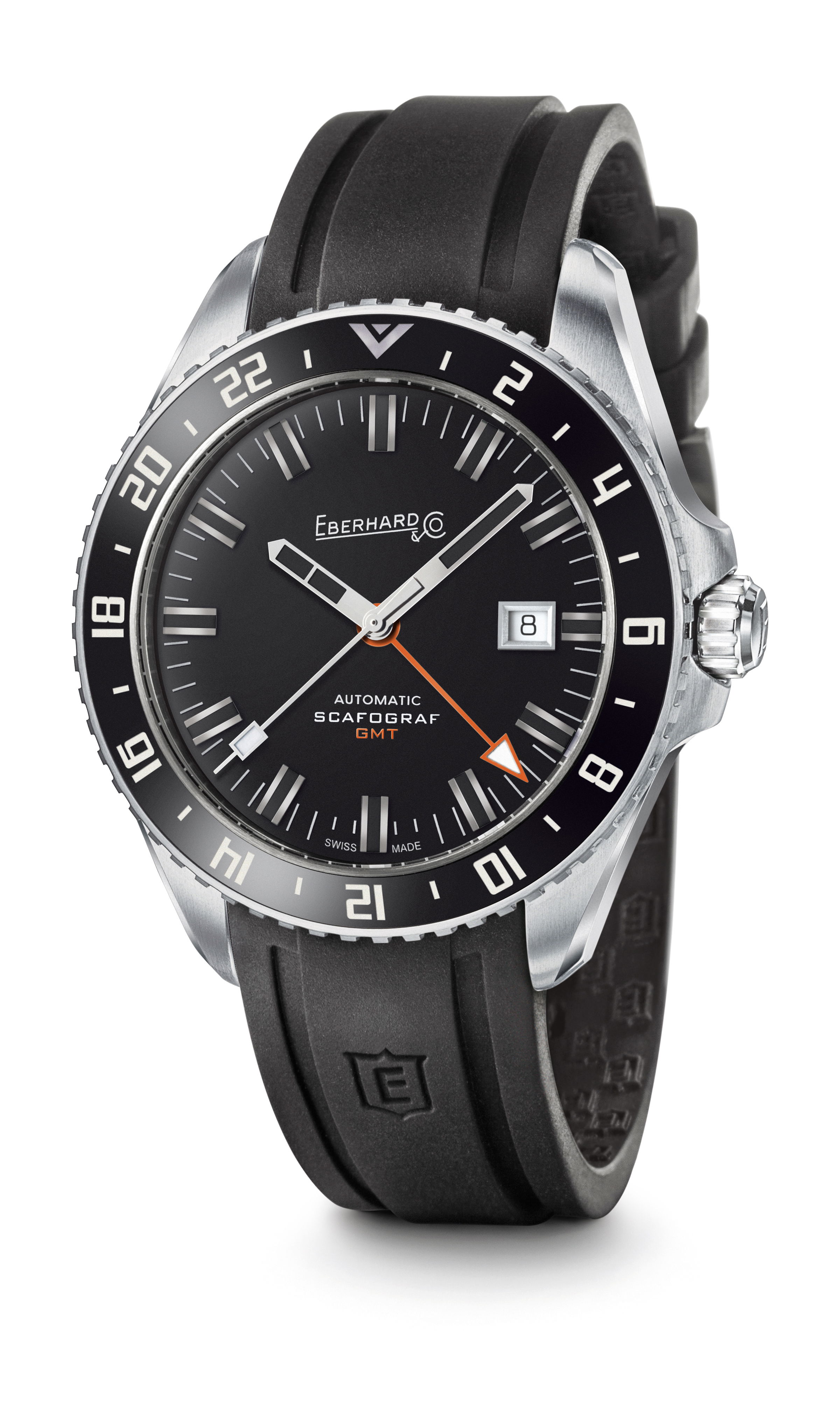 Eberhard & Co Scafograf GMT luxury timepiece - detailed view