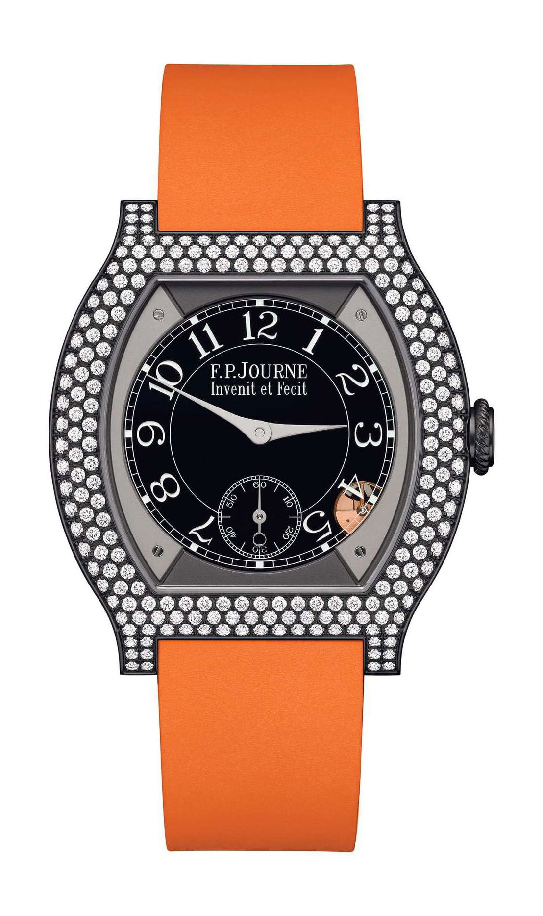 F.P.Journe élégante 40 Titalyt 12 Rows of Diamonds luxury timepiece - detailed view