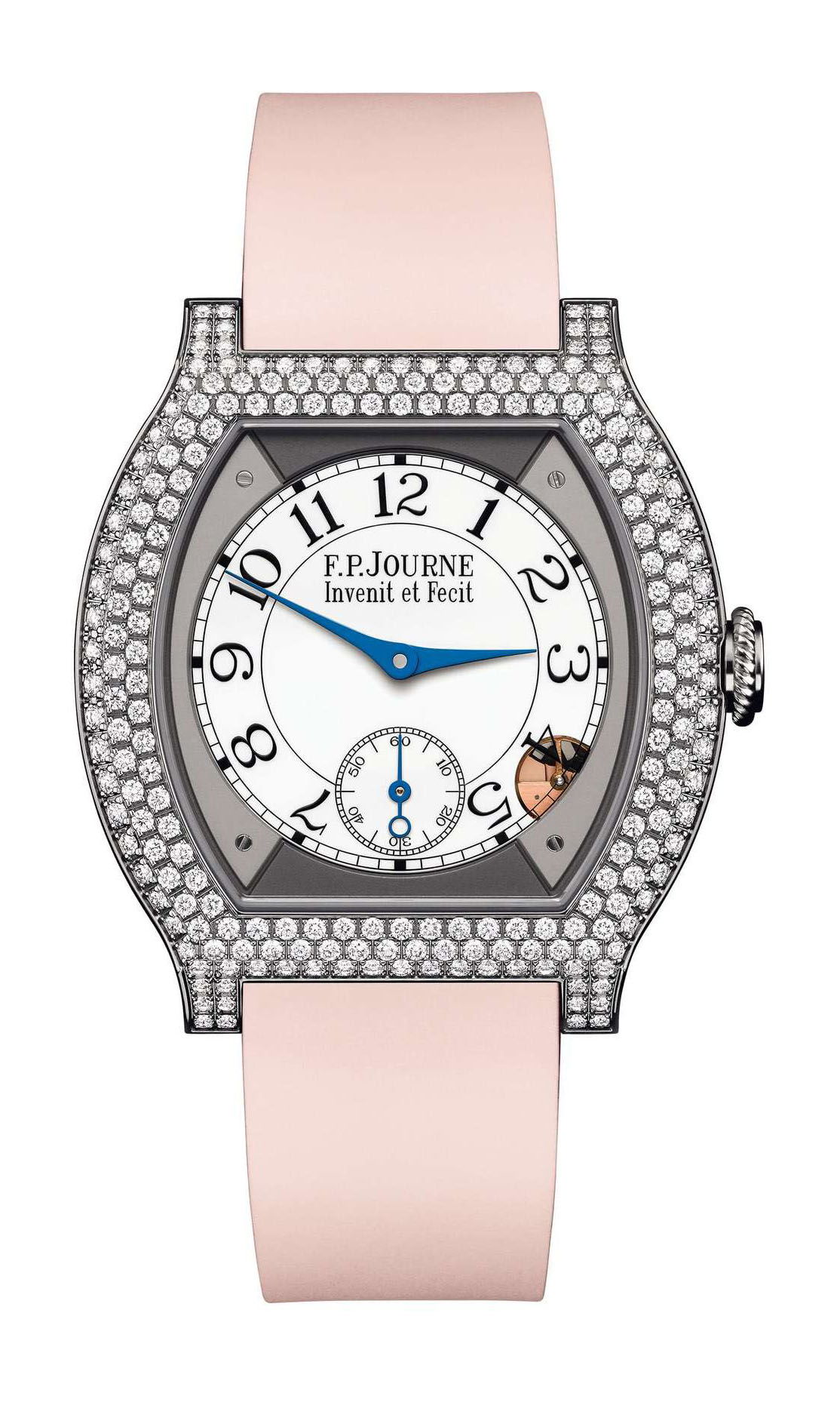 F.P.Journe élégante 40 Titanium 12 Rows of Diamonds luxury timepiece - detailed view