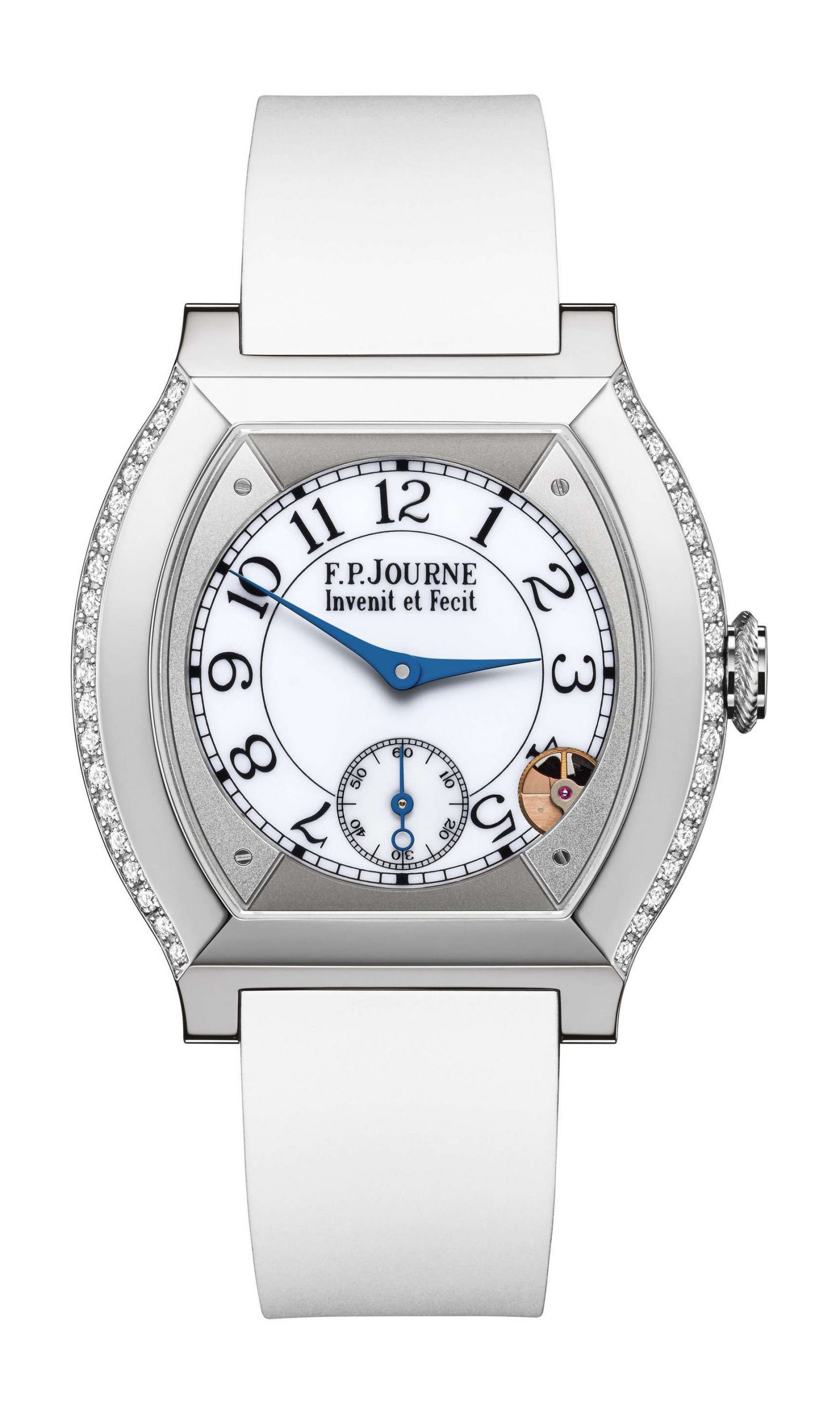 F.P.Journe élégante 40 Titanium 2 Rows of Diamonds luxury timepiece - detailed view