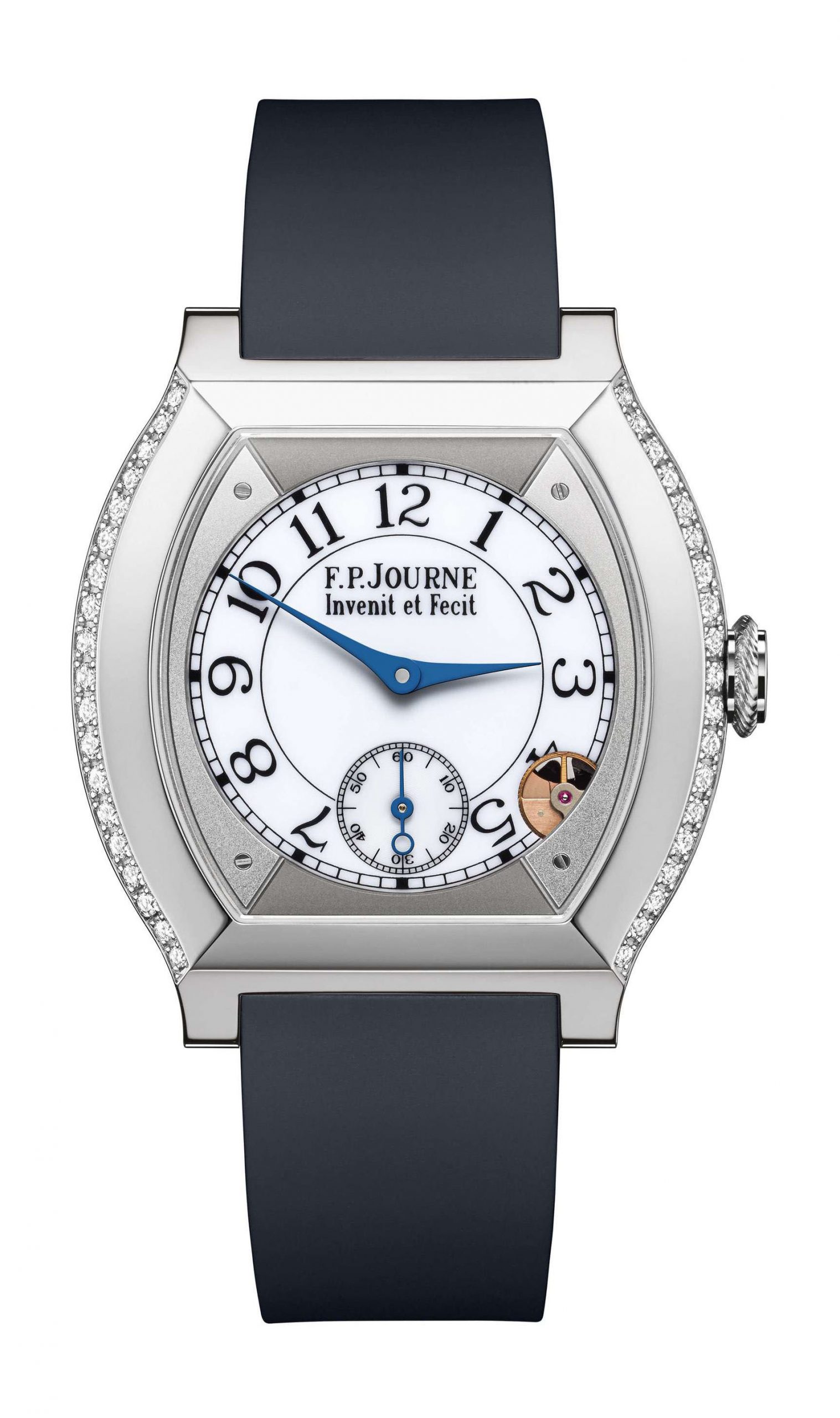 F.P.Journe élégante 40 Titanium 2 Rows of Diamonds luxury timepiece - detailed view