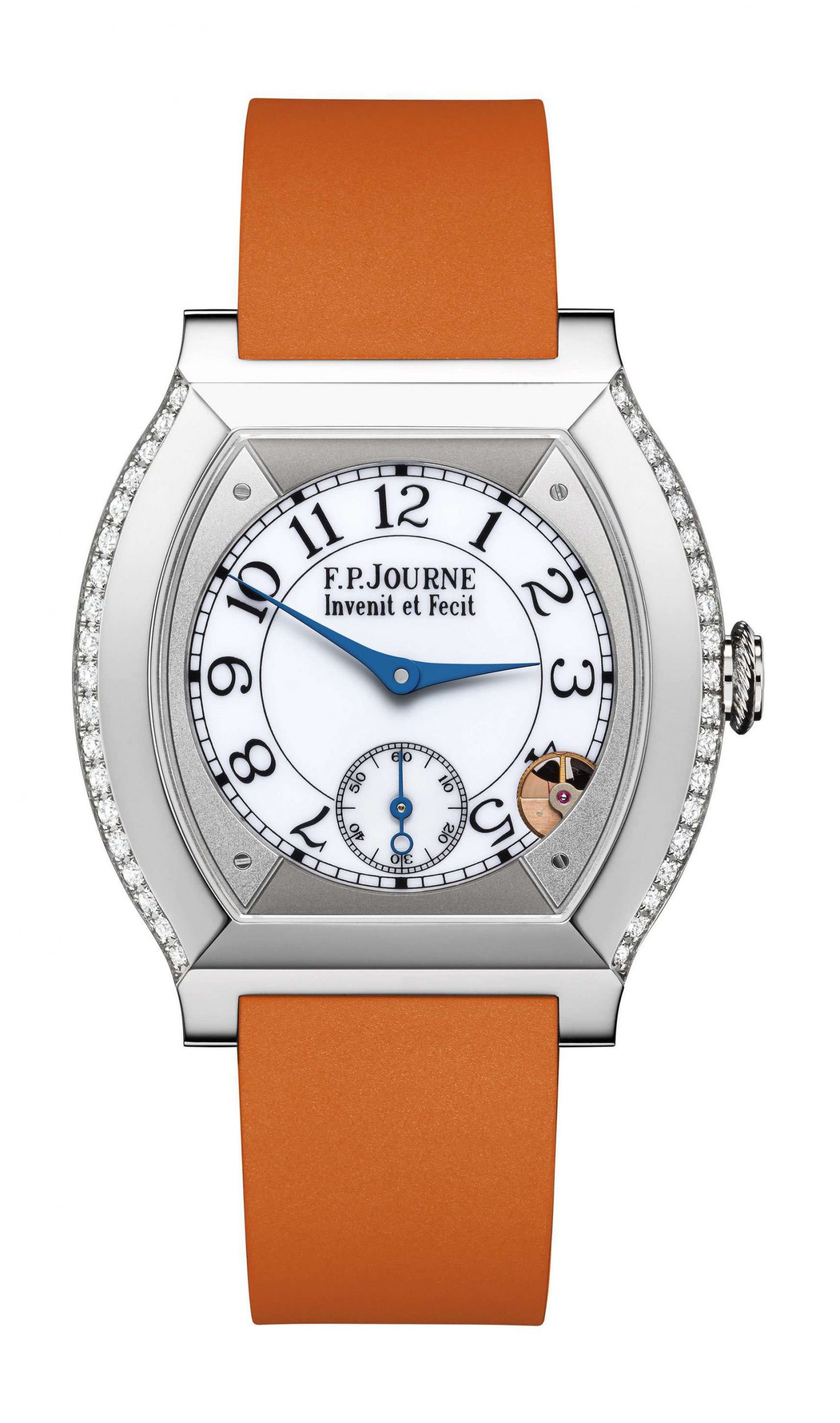 F.P.Journe élégante 40 Titanium 2 Rows of Diamonds luxury timepiece - detailed view