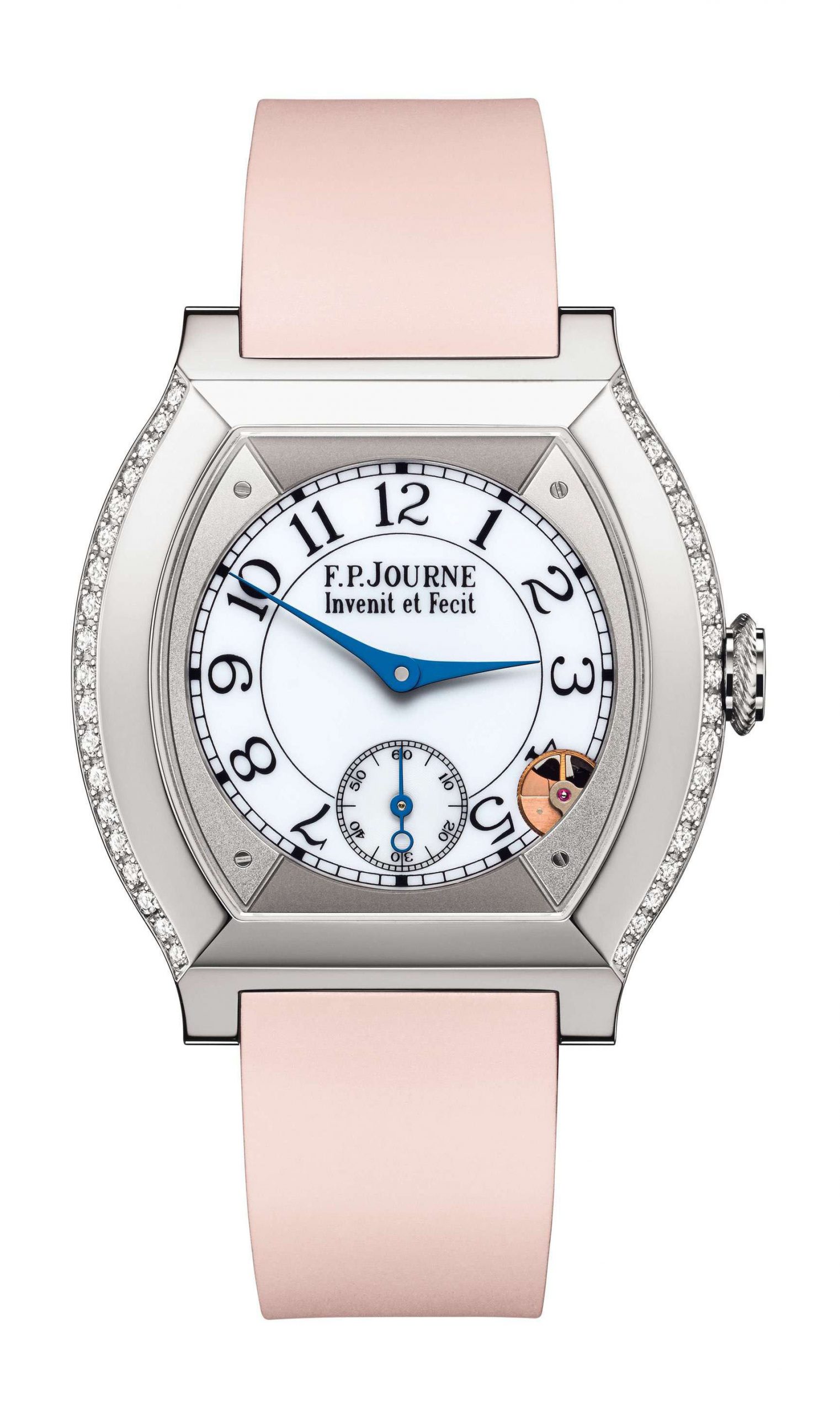 F.P.Journe élégante 40 Titanium 2 Rows of Diamonds luxury timepiece - detailed view