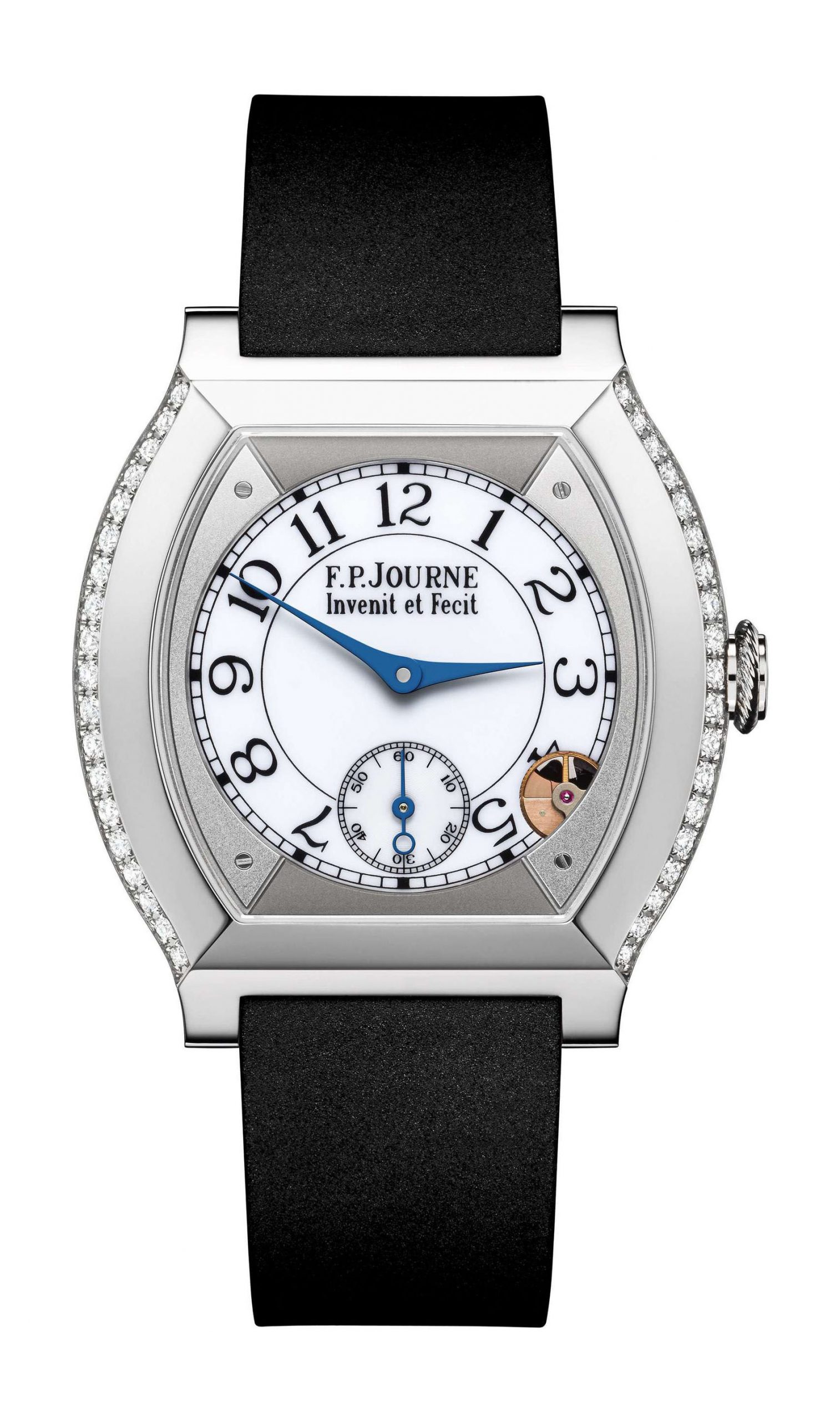 F.P.Journe élégante 40 Titanium 2 Rows of Diamonds luxury timepiece - detailed view