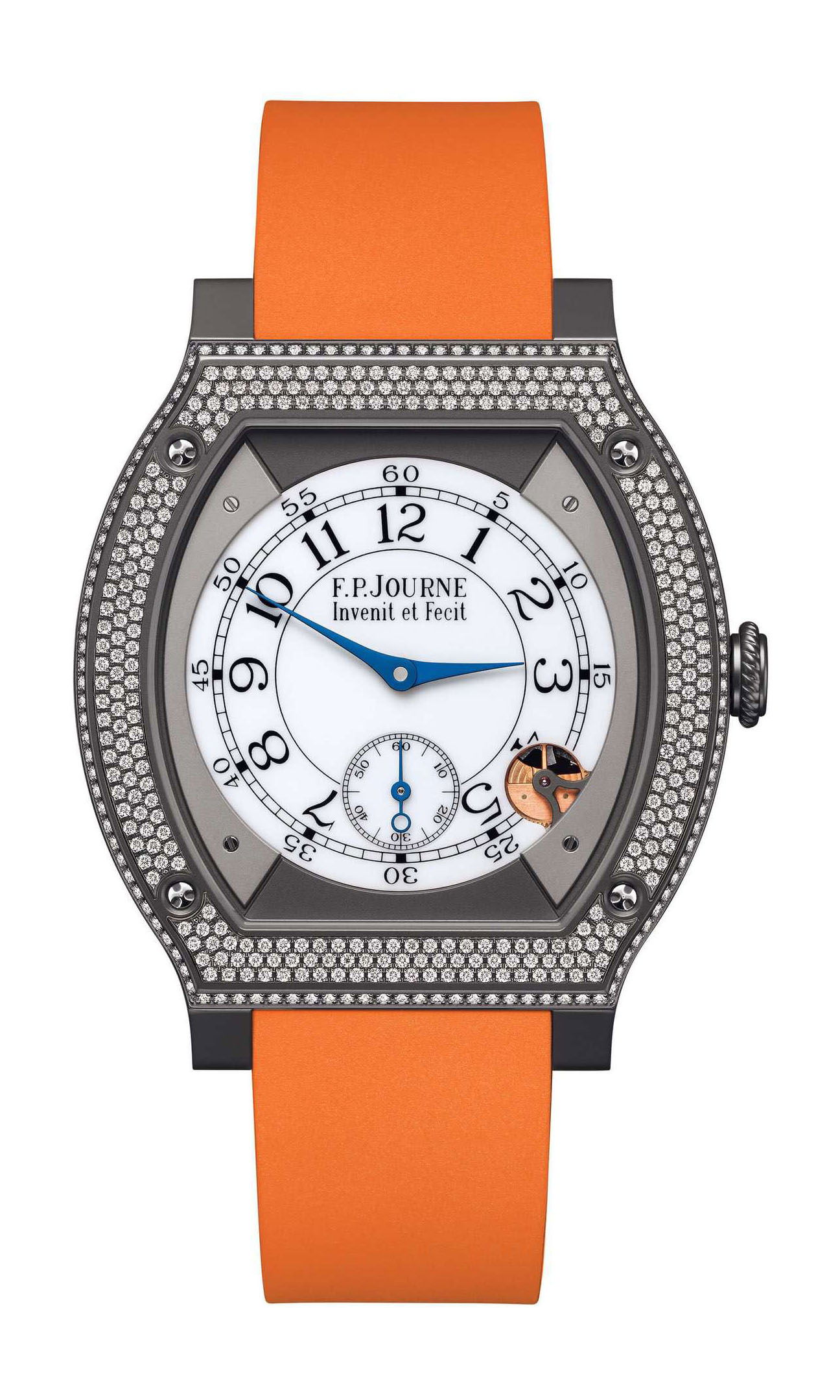 F.P.Journe élégante 48 Titalyt Diamonds luxury timepiece - detailed view
