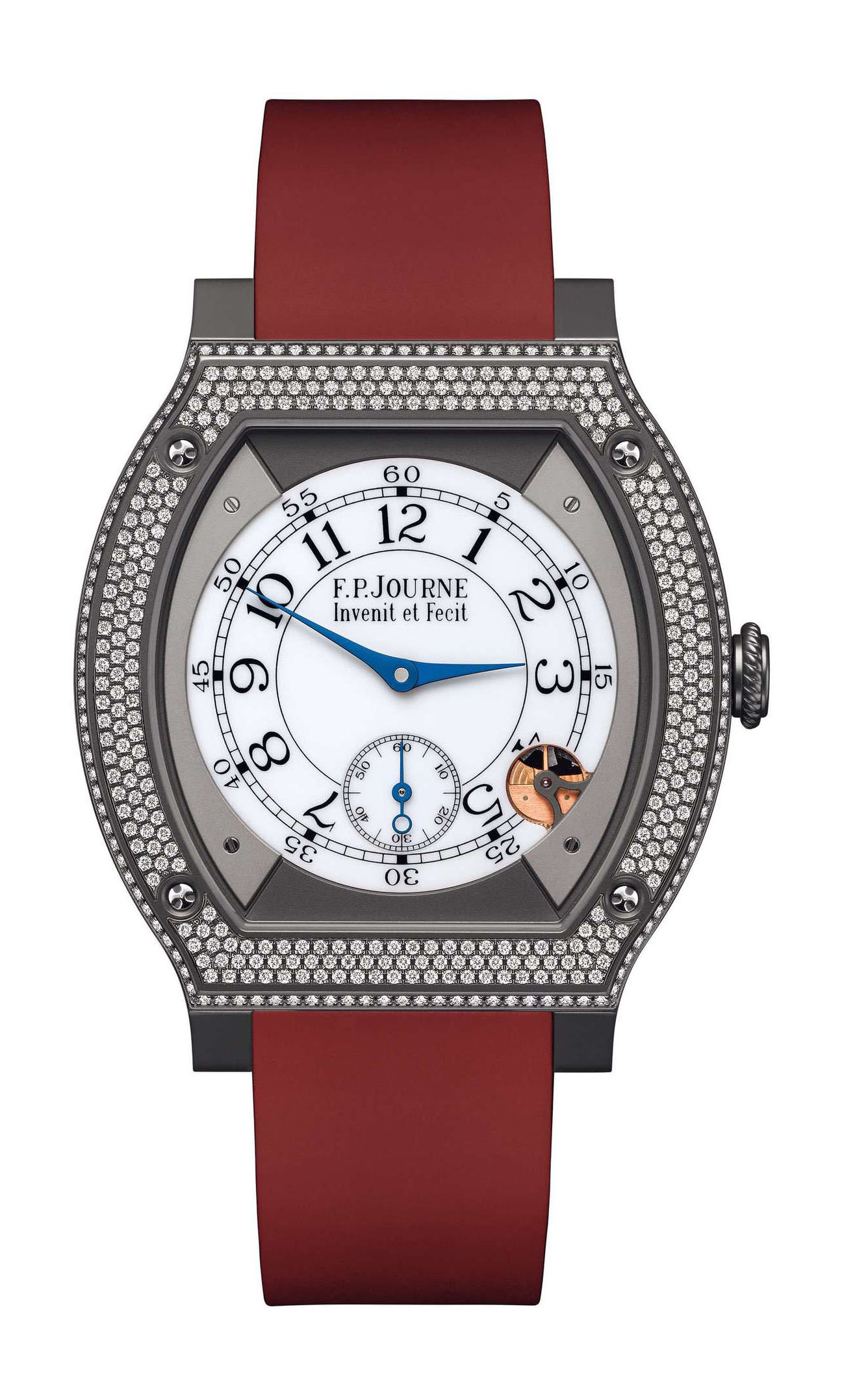F.P.Journe élégante 48 Titalyt Diamonds luxury timepiece - detailed view