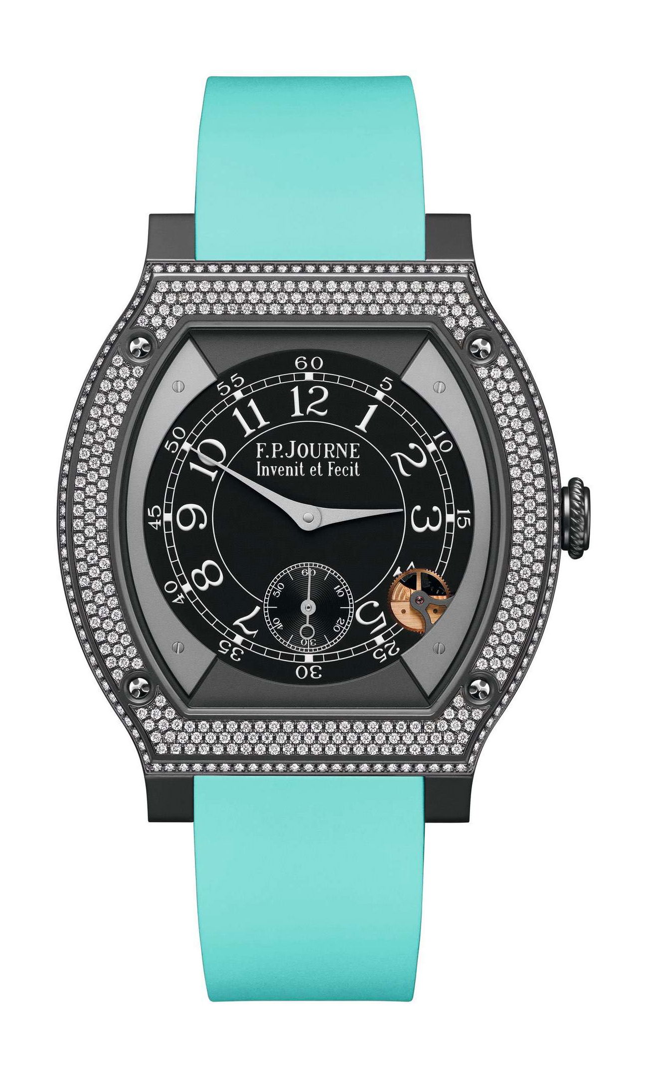 F.P.Journe élégante 48 Titalyt Diamonds luxury timepiece - detailed view
