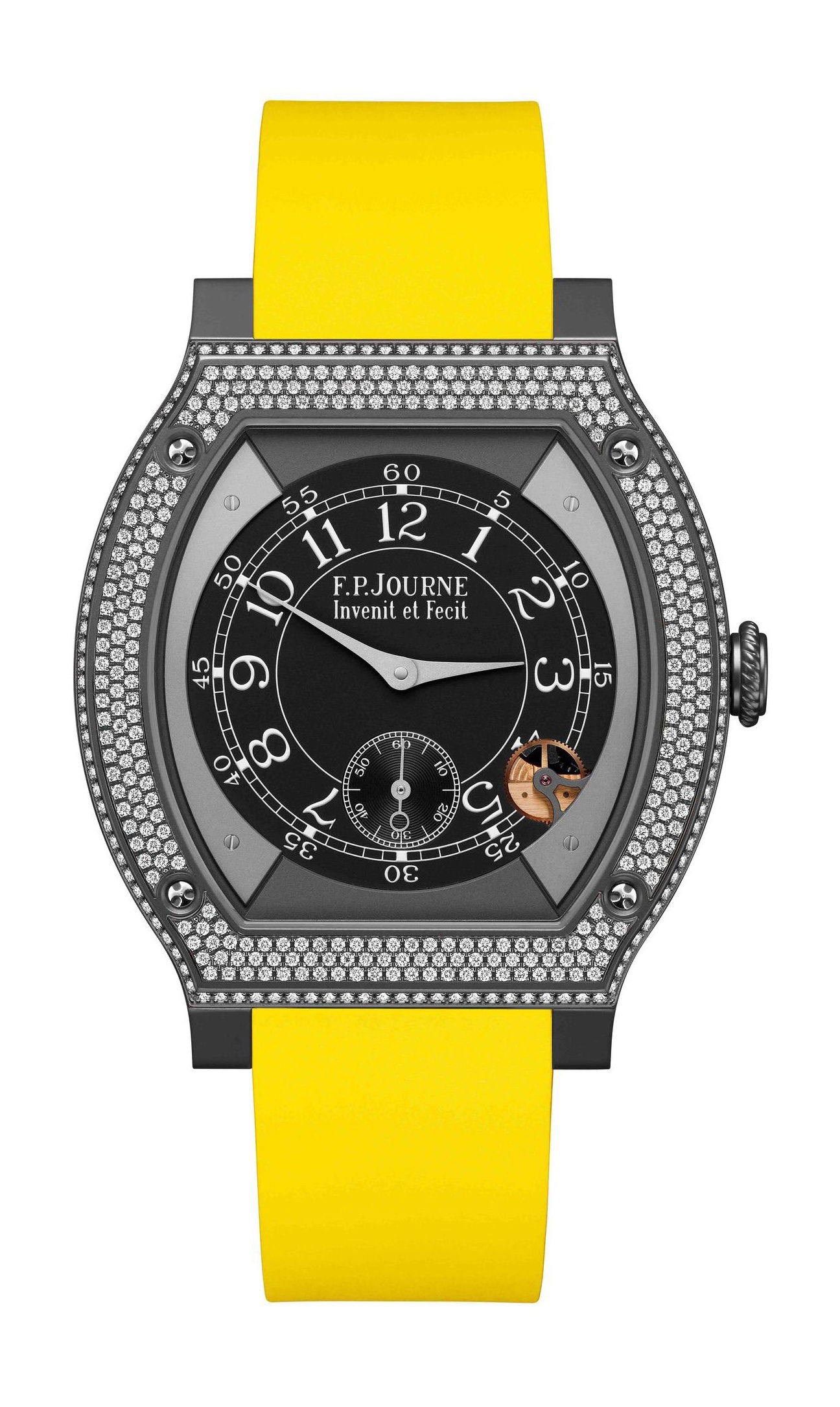 F.P.Journe élégante 48 Titalyt Diamonds luxury timepiece - detailed view