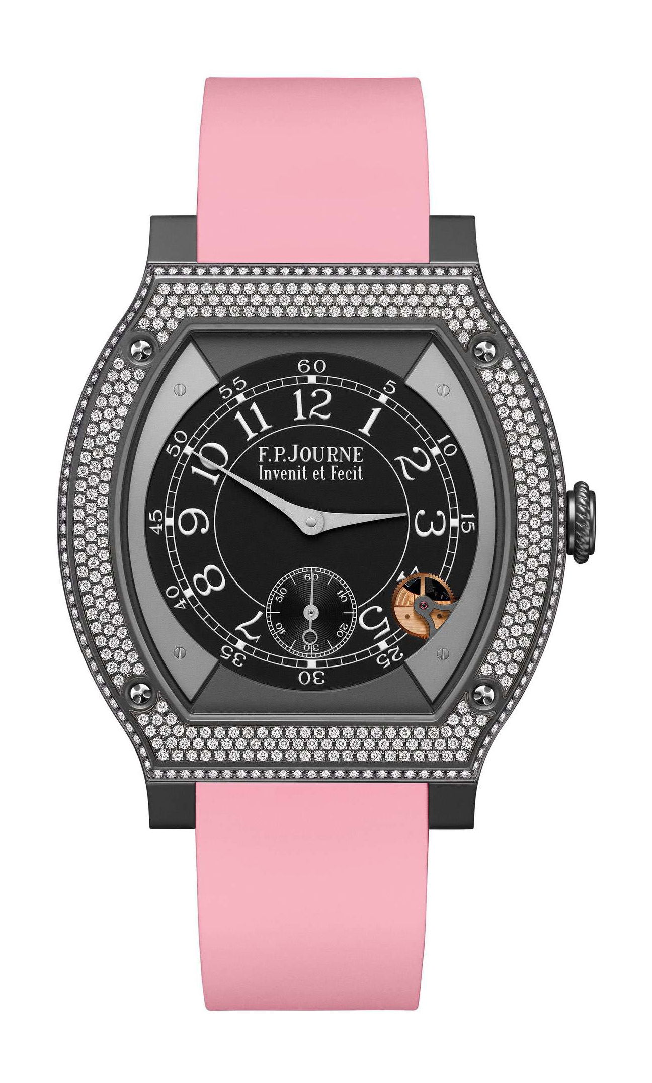 F.P.Journe élégante 48 Titalyt Diamonds luxury timepiece - detailed view