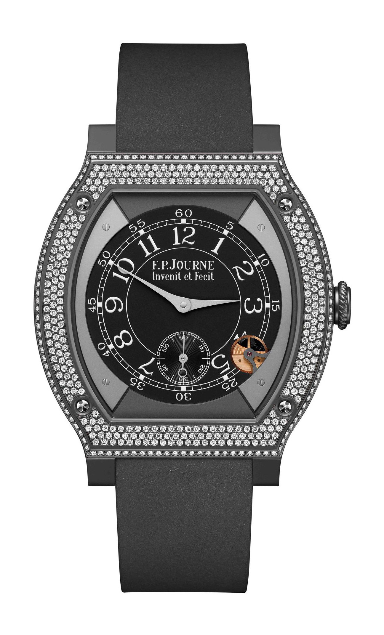 F.P.Journe élégante 48 Titalyt Diamonds luxury timepiece - detailed view