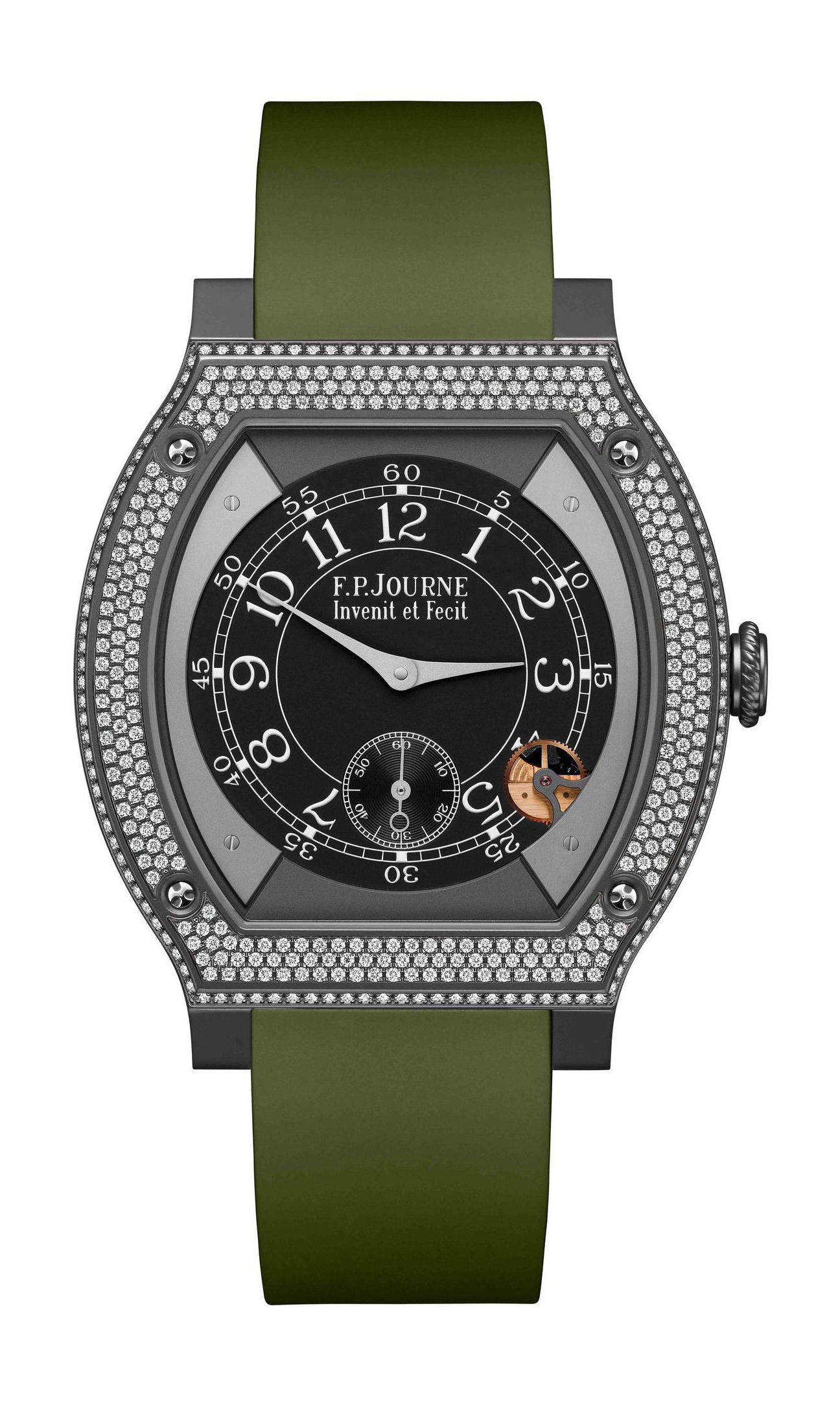 F.P.Journe élégante 48 Titalyt Diamonds luxury timepiece - detailed view