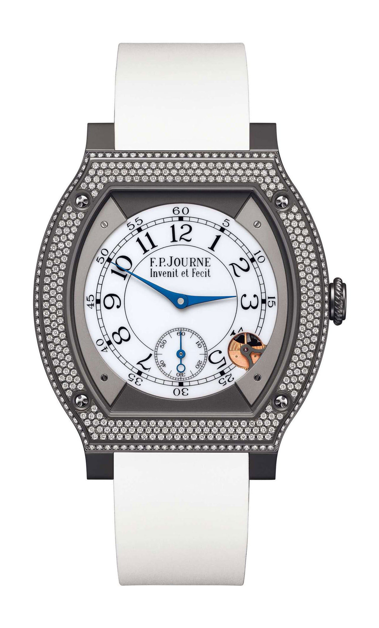F.P.Journe élégante 48 Titalyt Diamonds luxury timepiece - detailed view