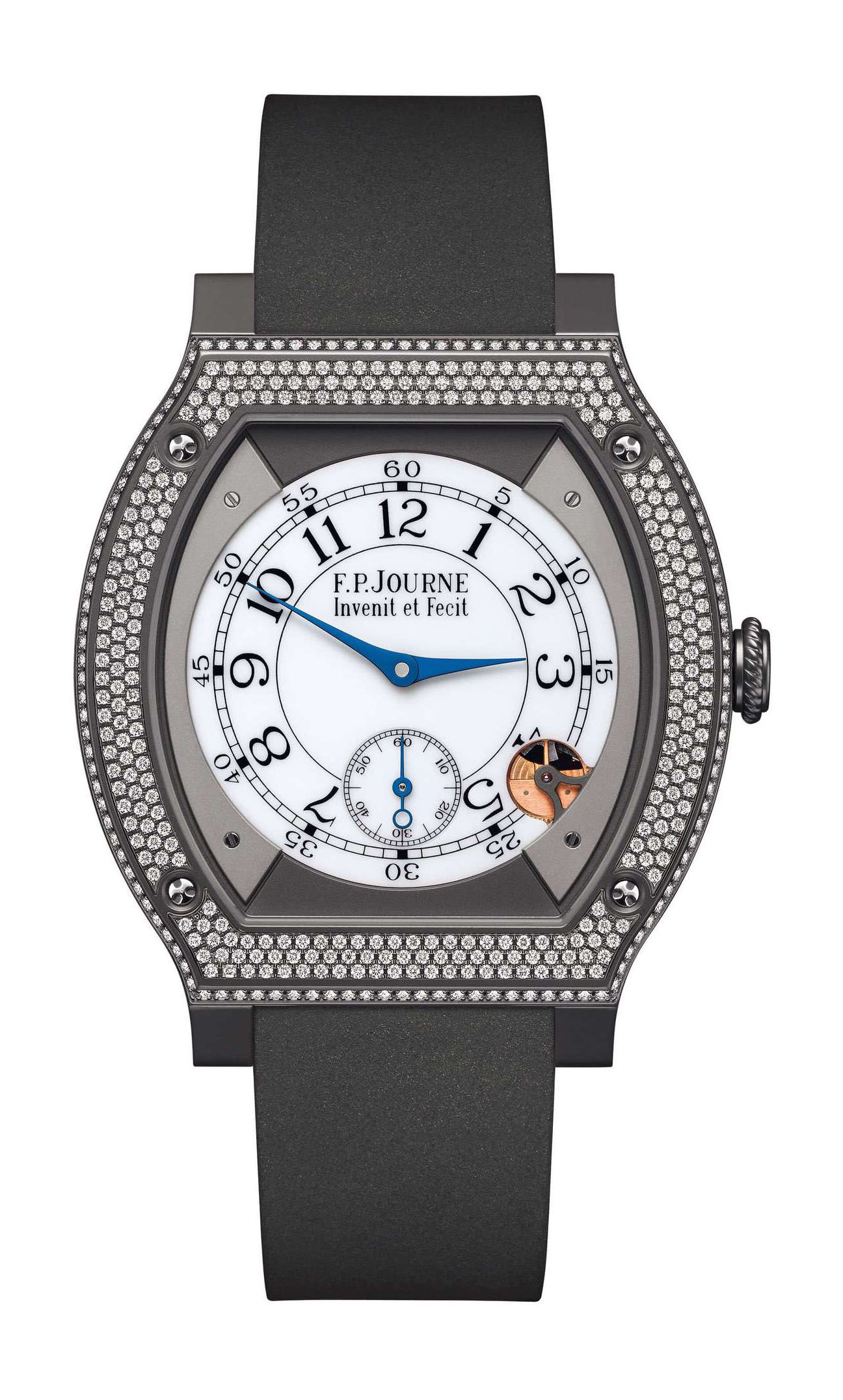 F.P.Journe élégante 48 Titalyt Diamonds luxury timepiece - detailed view