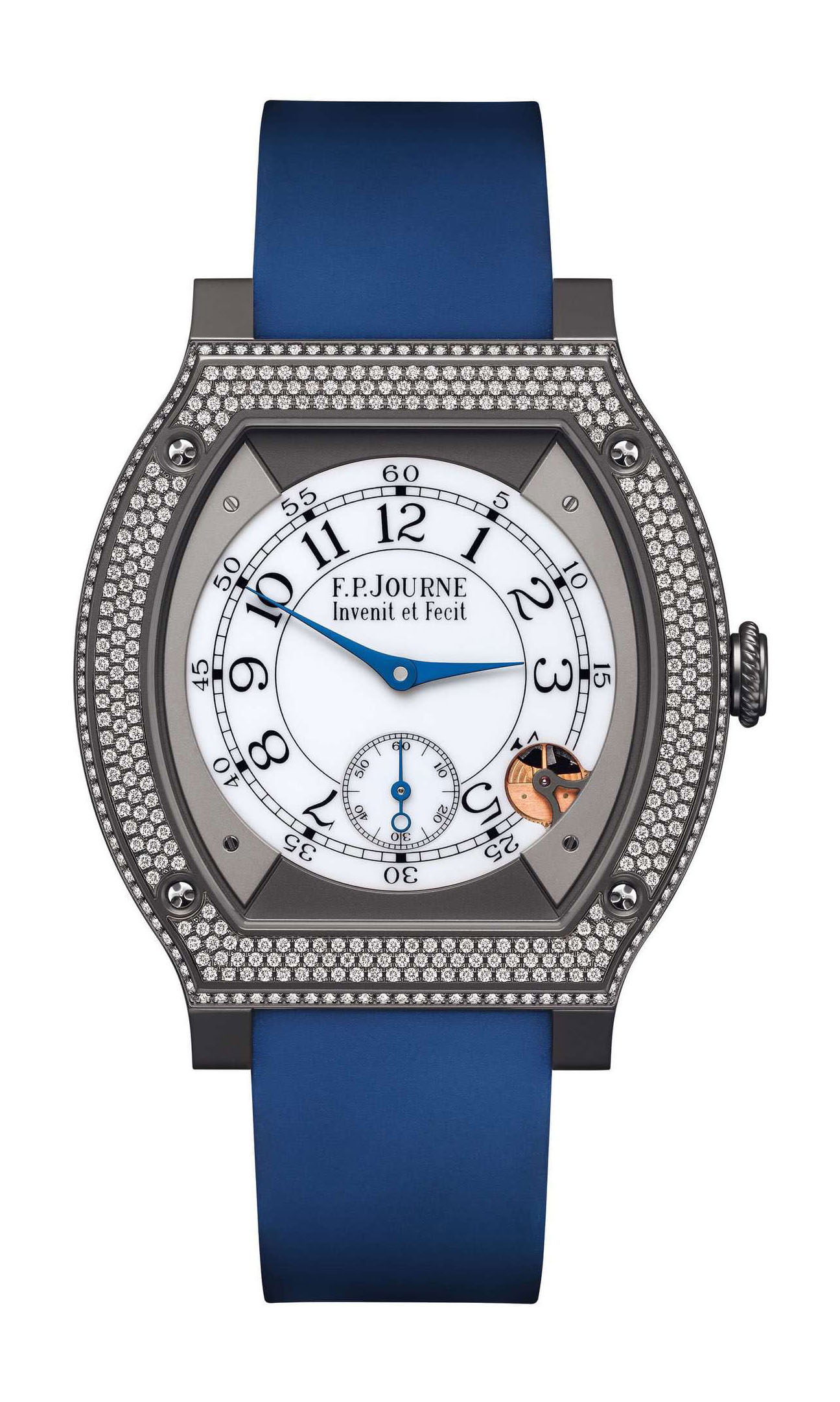 F.P.Journe élégante 48 Titalyt Diamonds luxury timepiece - detailed view
