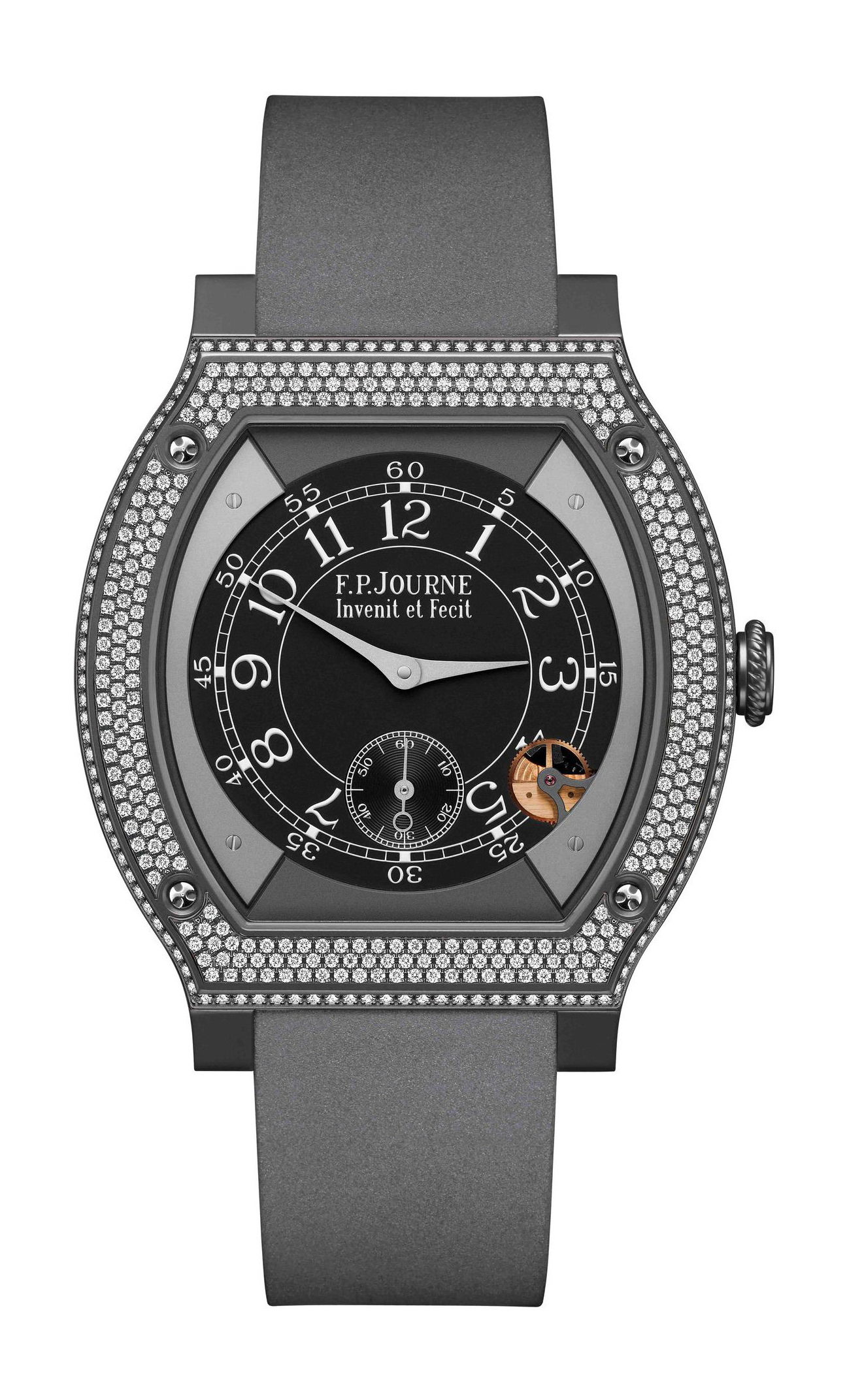 F.P.Journe élégante 48 Titalyt Diamonds luxury timepiece - detailed view