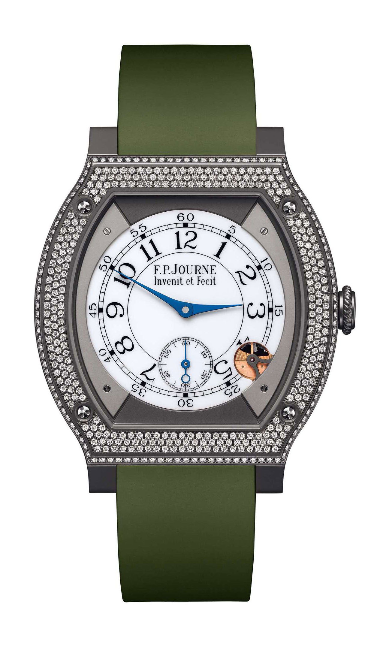 F.P.Journe élégante 48 Titalyt Diamonds luxury timepiece - detailed view