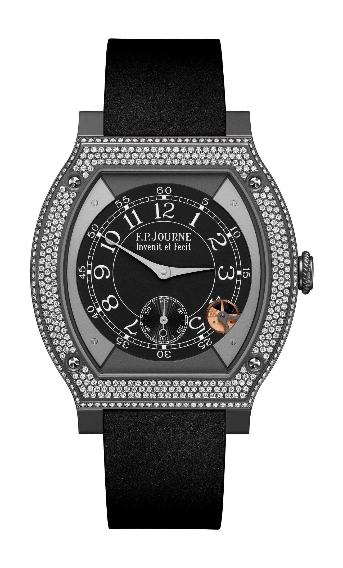 F.P.Journe élégante 48 Titalyt Diamonds luxury timepiece - detailed view