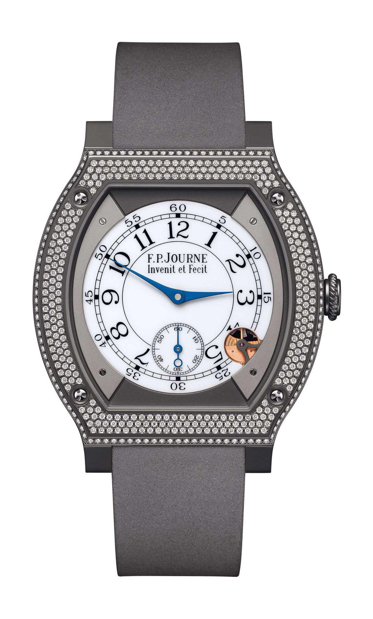 F.P.Journe élégante 48 Titalyt Diamonds luxury timepiece - detailed view