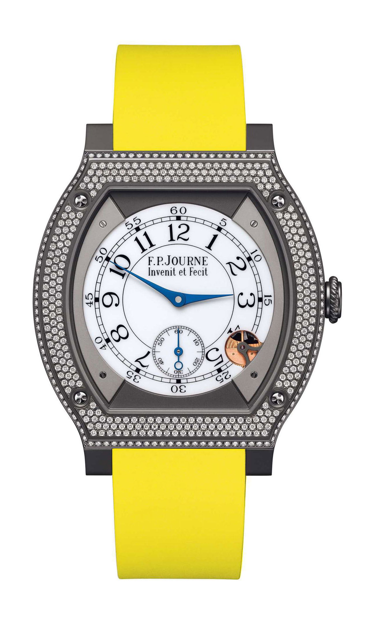 F.P.Journe élégante 48 Titalyt Diamonds luxury timepiece - detailed view