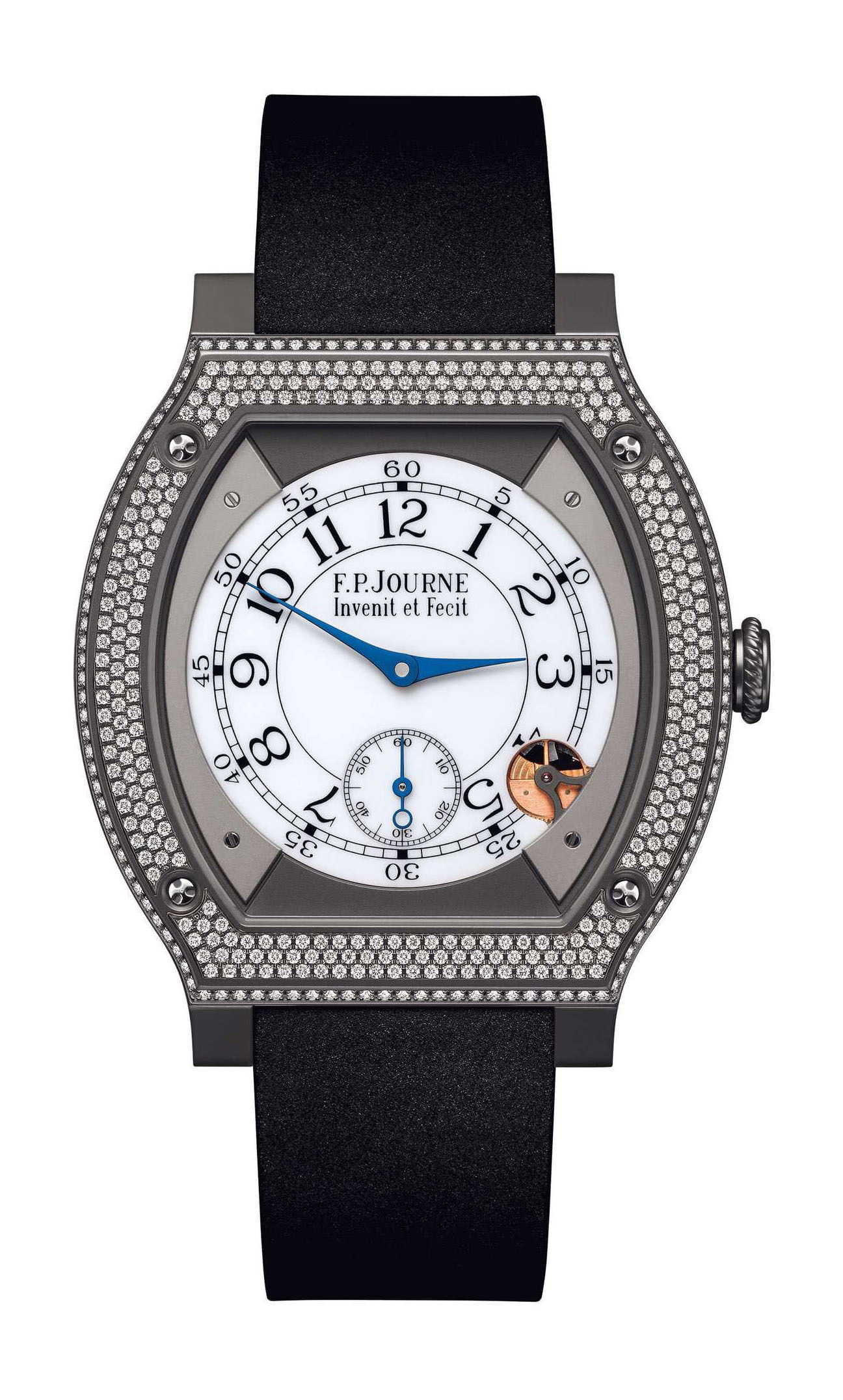 F.P.Journe élégante 48 Titalyt Diamonds luxury timepiece - detailed view