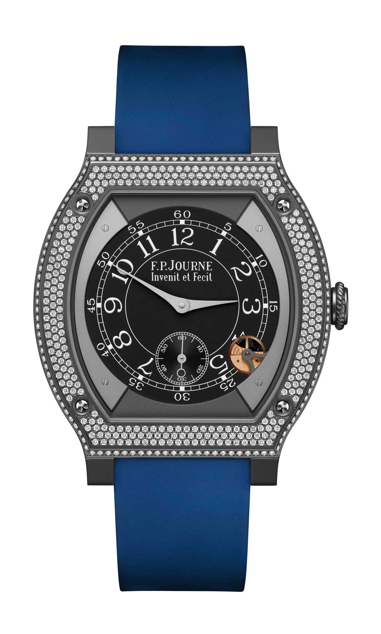 F.P.Journe élégante 48 Titalyt Diamonds luxury timepiece - detailed view