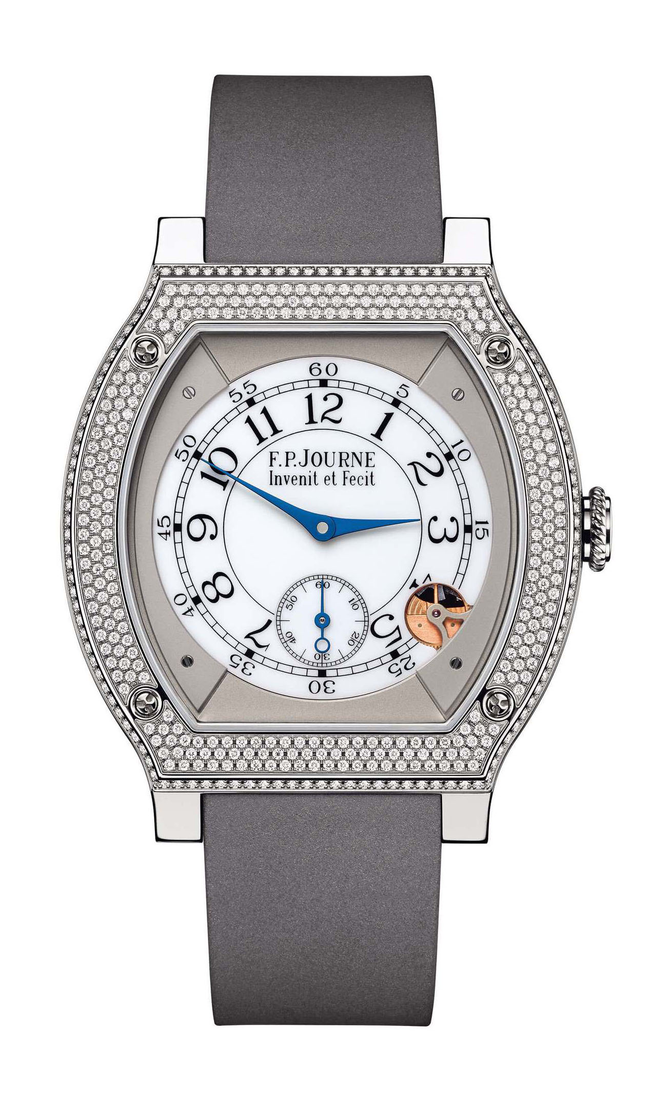F.P.Journe élégante 48 Titanium Diamonds luxury timepiece - detailed view