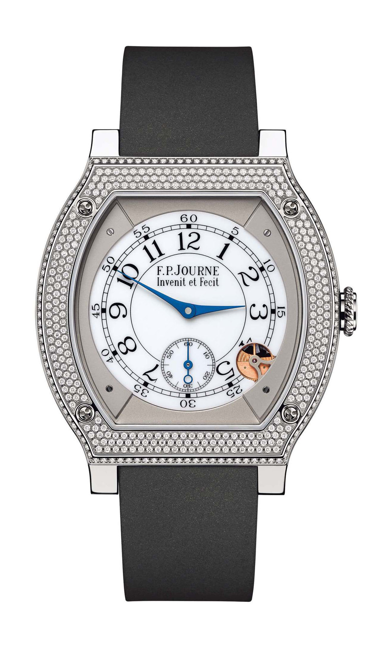 F.P.Journe élégante 48 Titanium Diamonds luxury timepiece - detailed view
