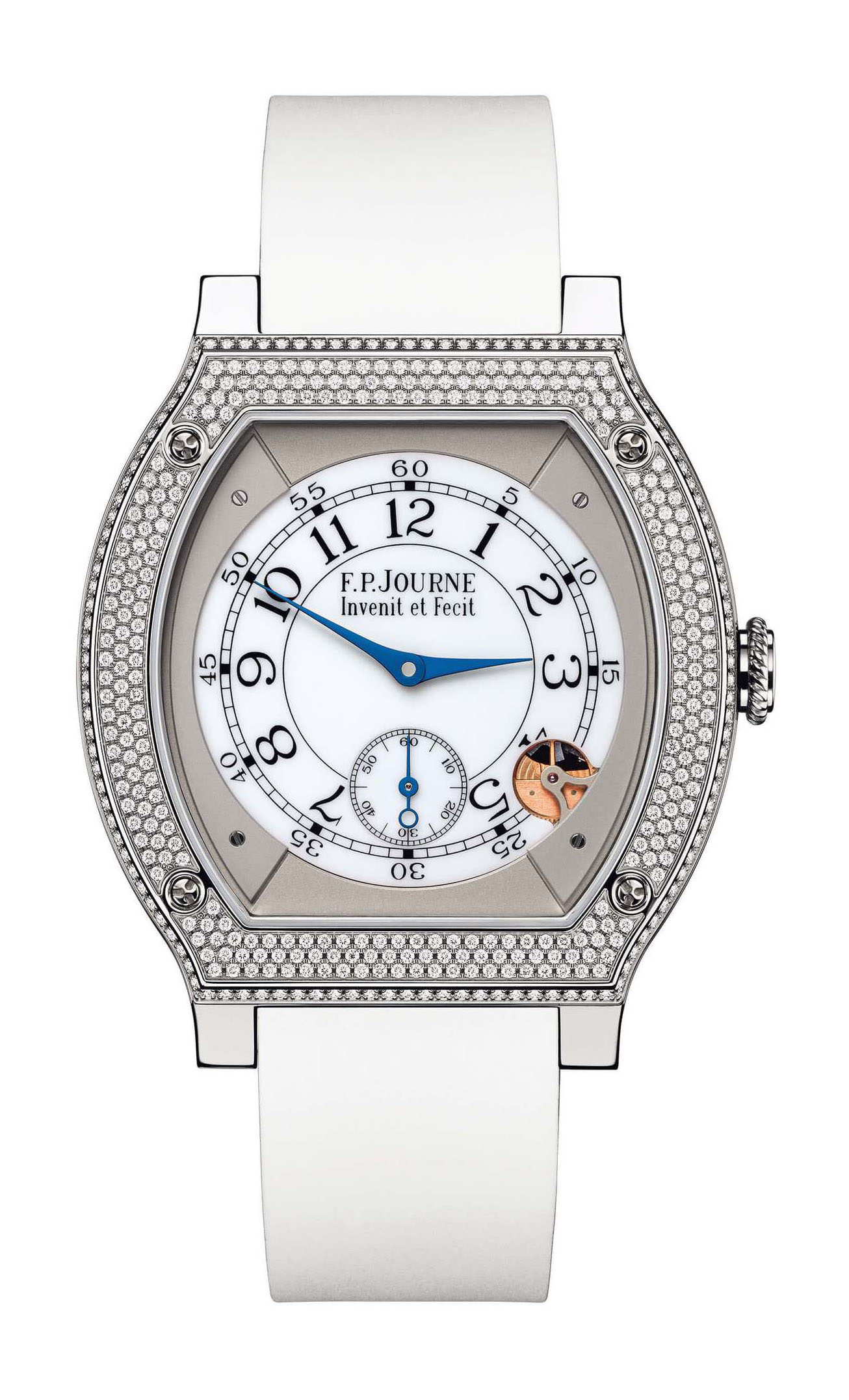 F.P.Journe élégante 48 Titanium Diamonds luxury timepiece - detailed view
