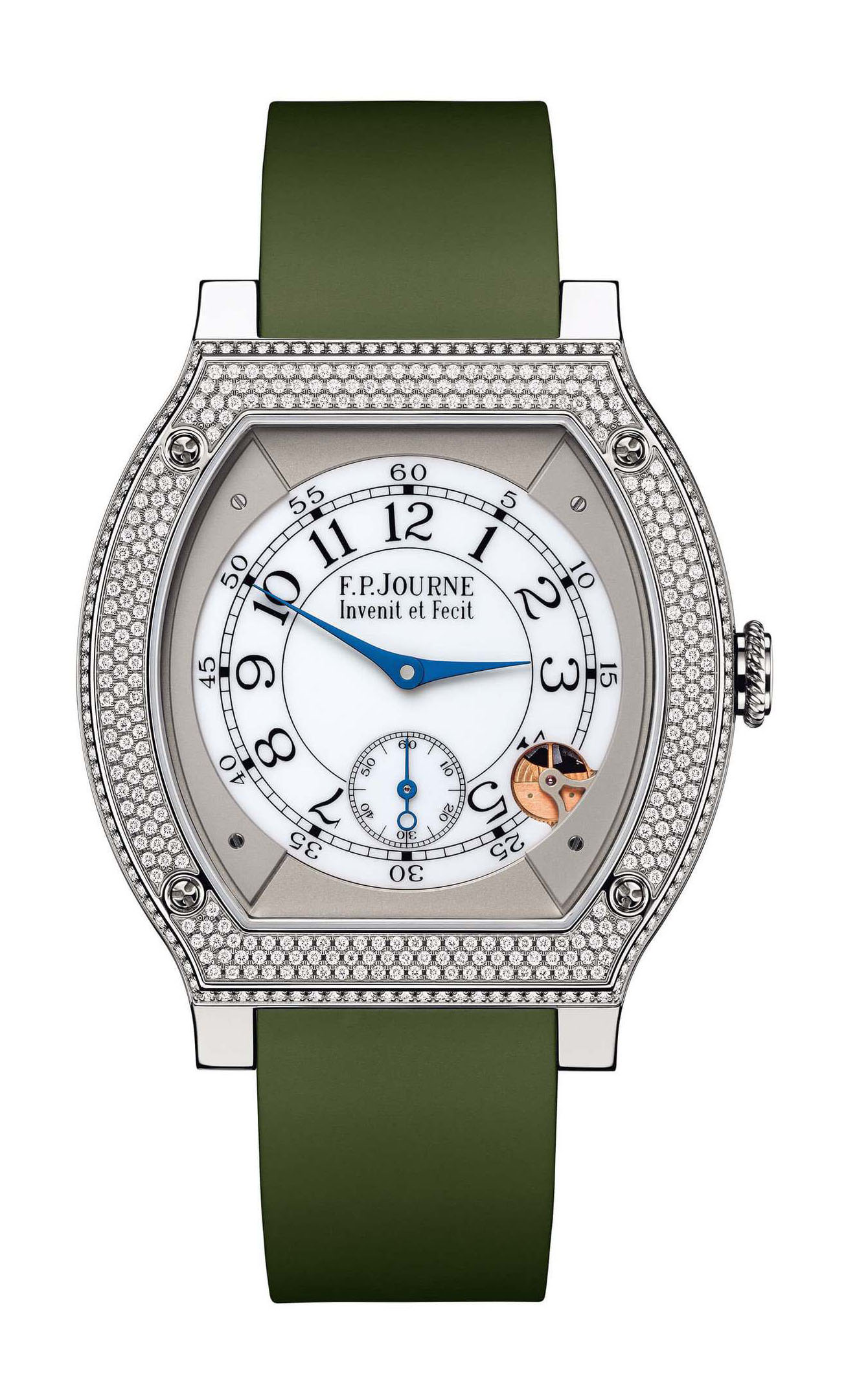 F.P.Journe élégante 48 Titanium Diamonds luxury timepiece - detailed view