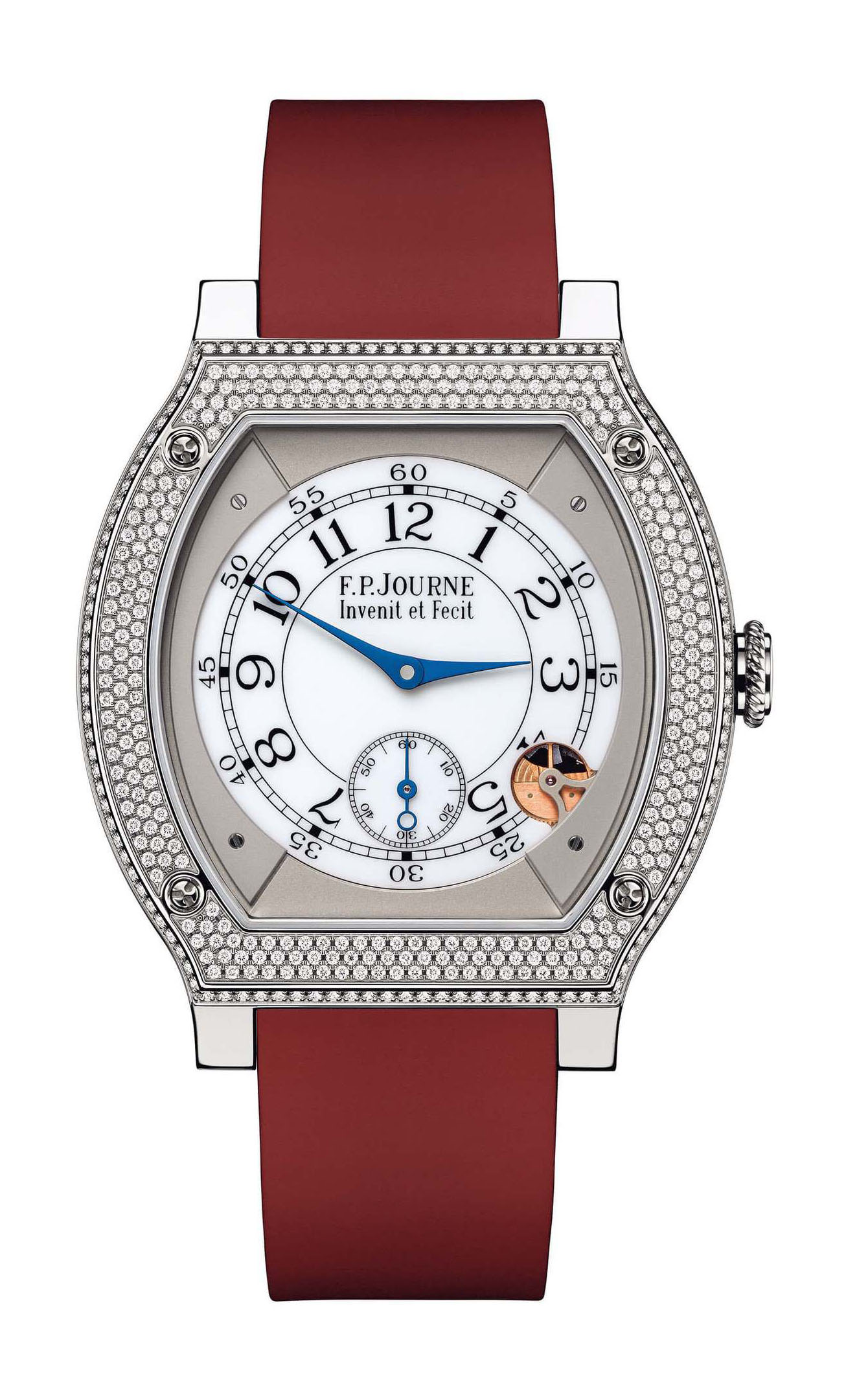 F.P.Journe élégante 48 Titanium Diamonds luxury timepiece - detailed view