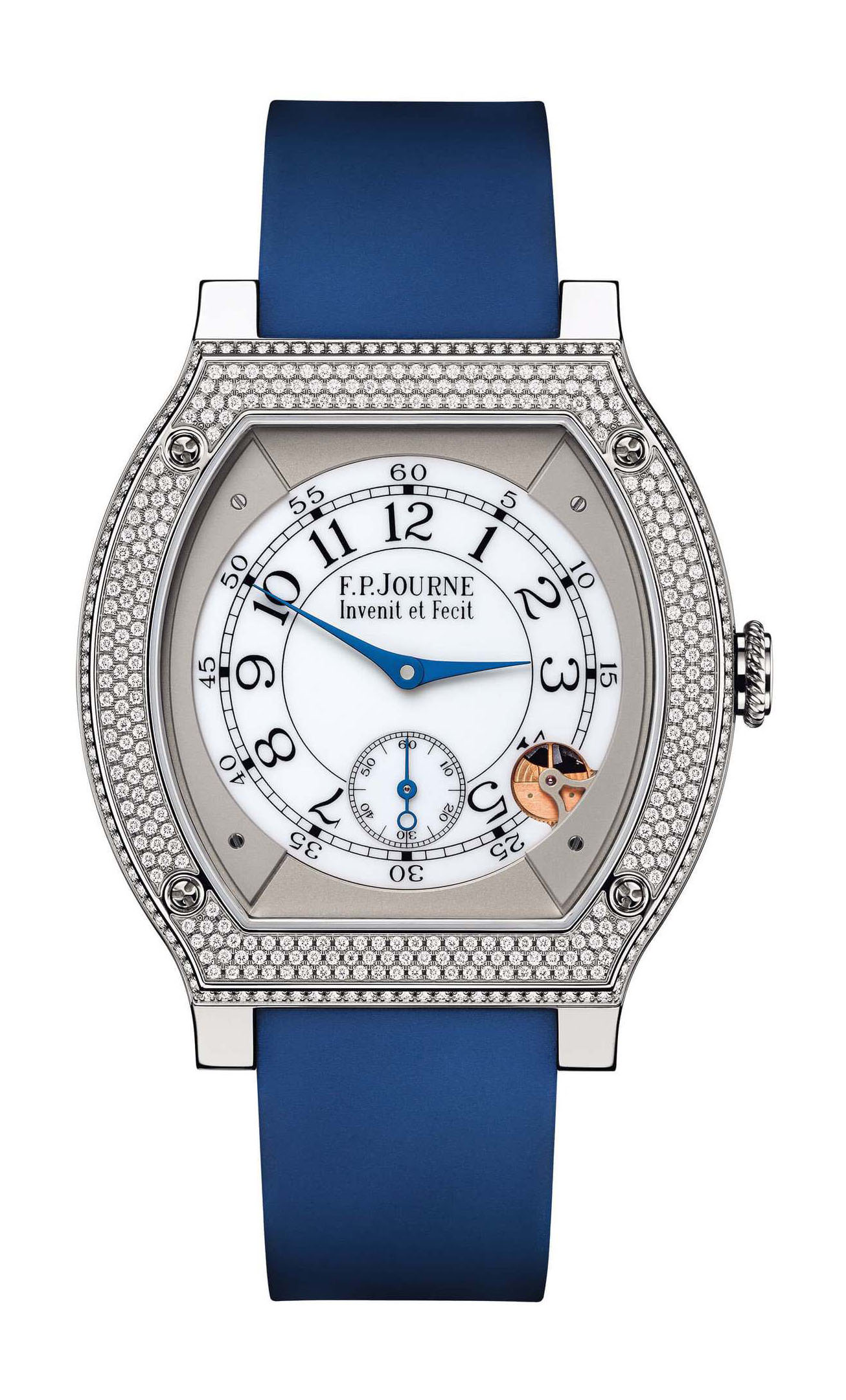 F.P.Journe élégante 48 Titanium Diamonds luxury timepiece - detailed view