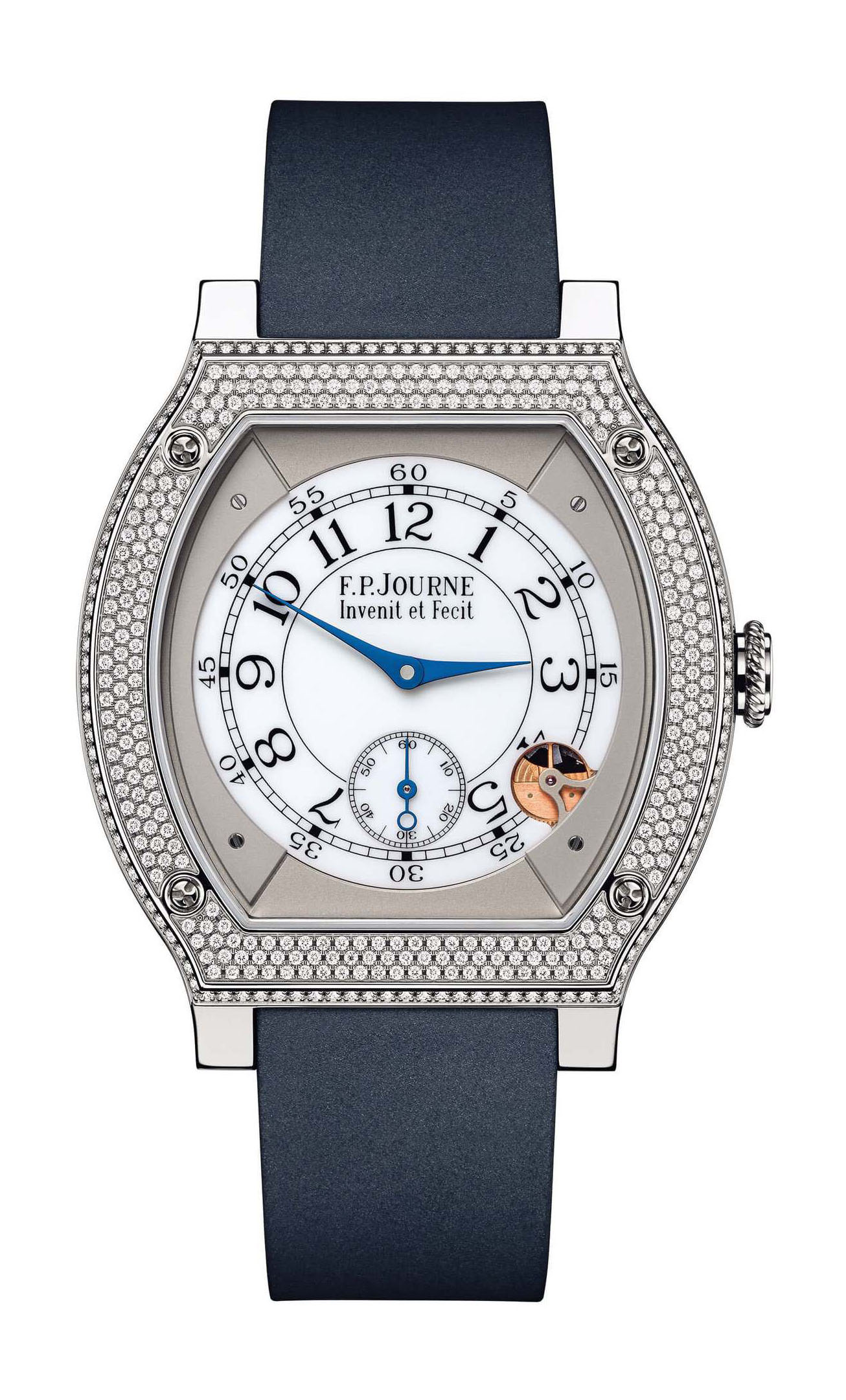 F.P.Journe élégante 48 Titanium Diamonds luxury timepiece - detailed view