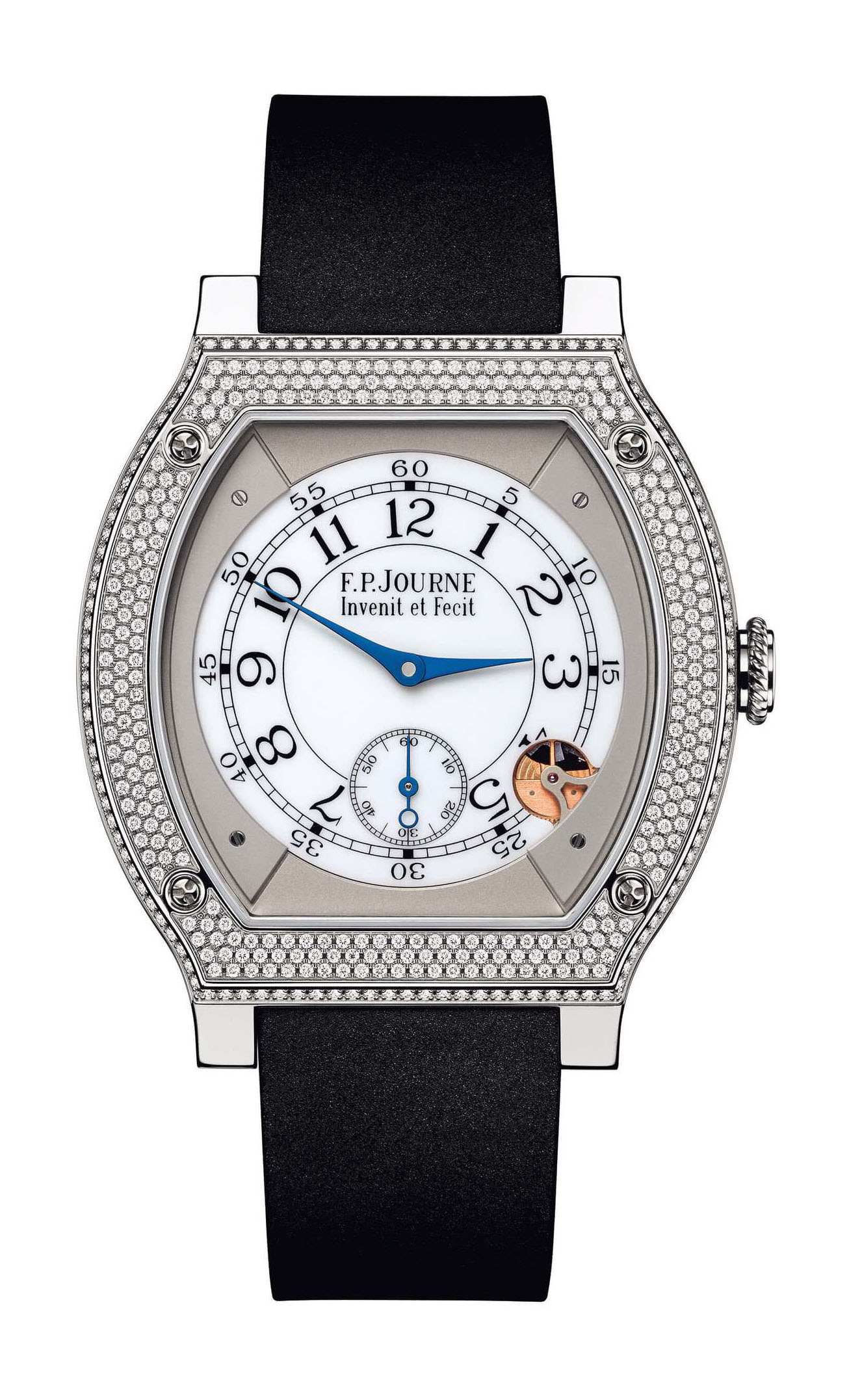 F.P.Journe élégante 48 Titanium Diamonds luxury timepiece - detailed view