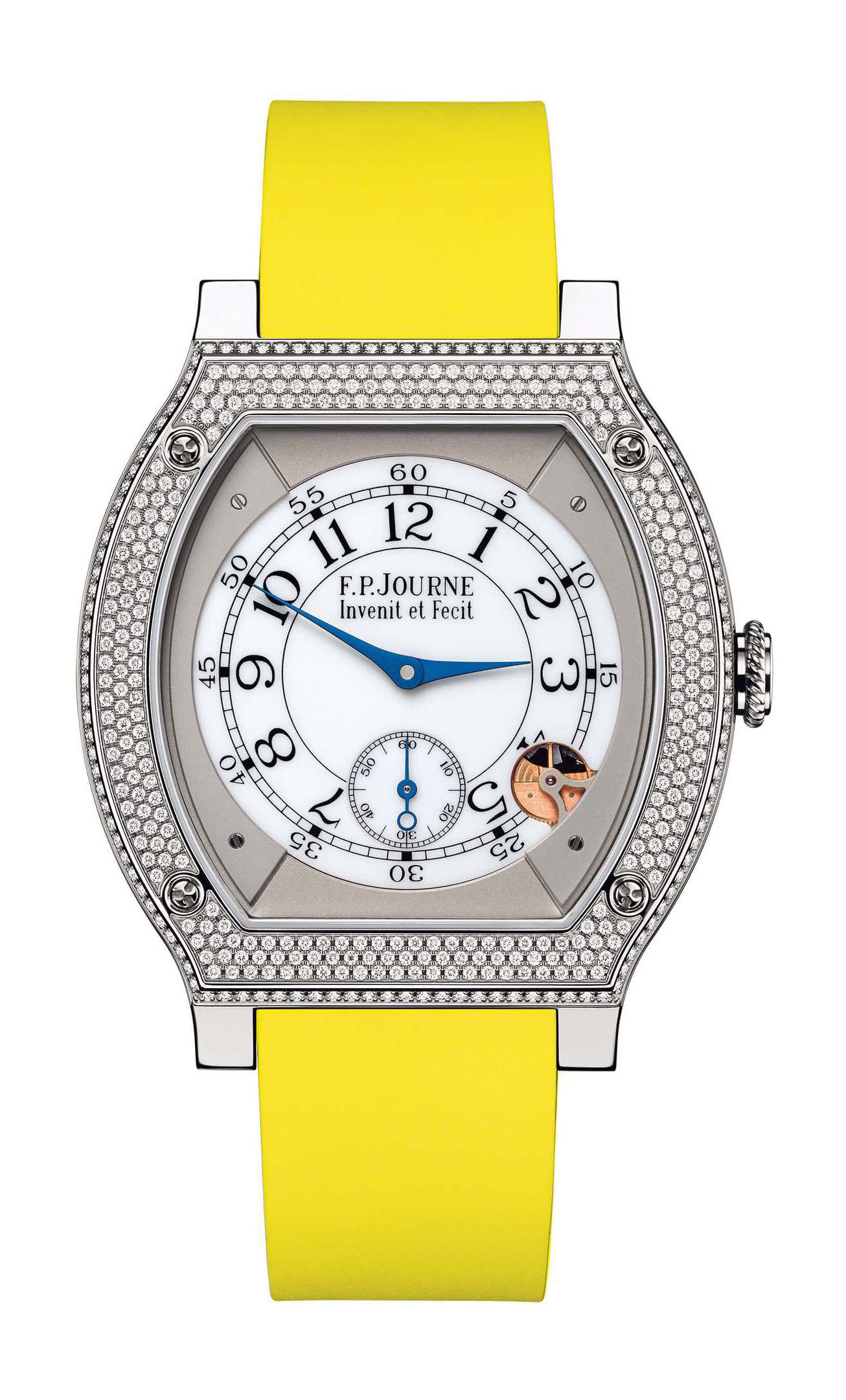 F.P.Journe élégante 48 Titanium Diamonds luxury timepiece - detailed view