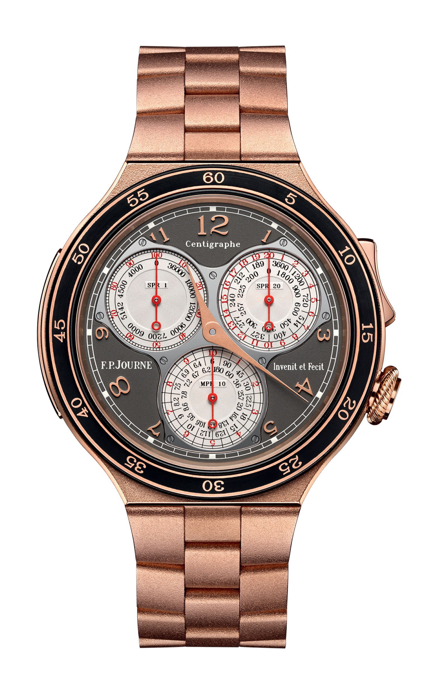 F.P.Journe linesport Centigraphe luxury timepiece - detailed view