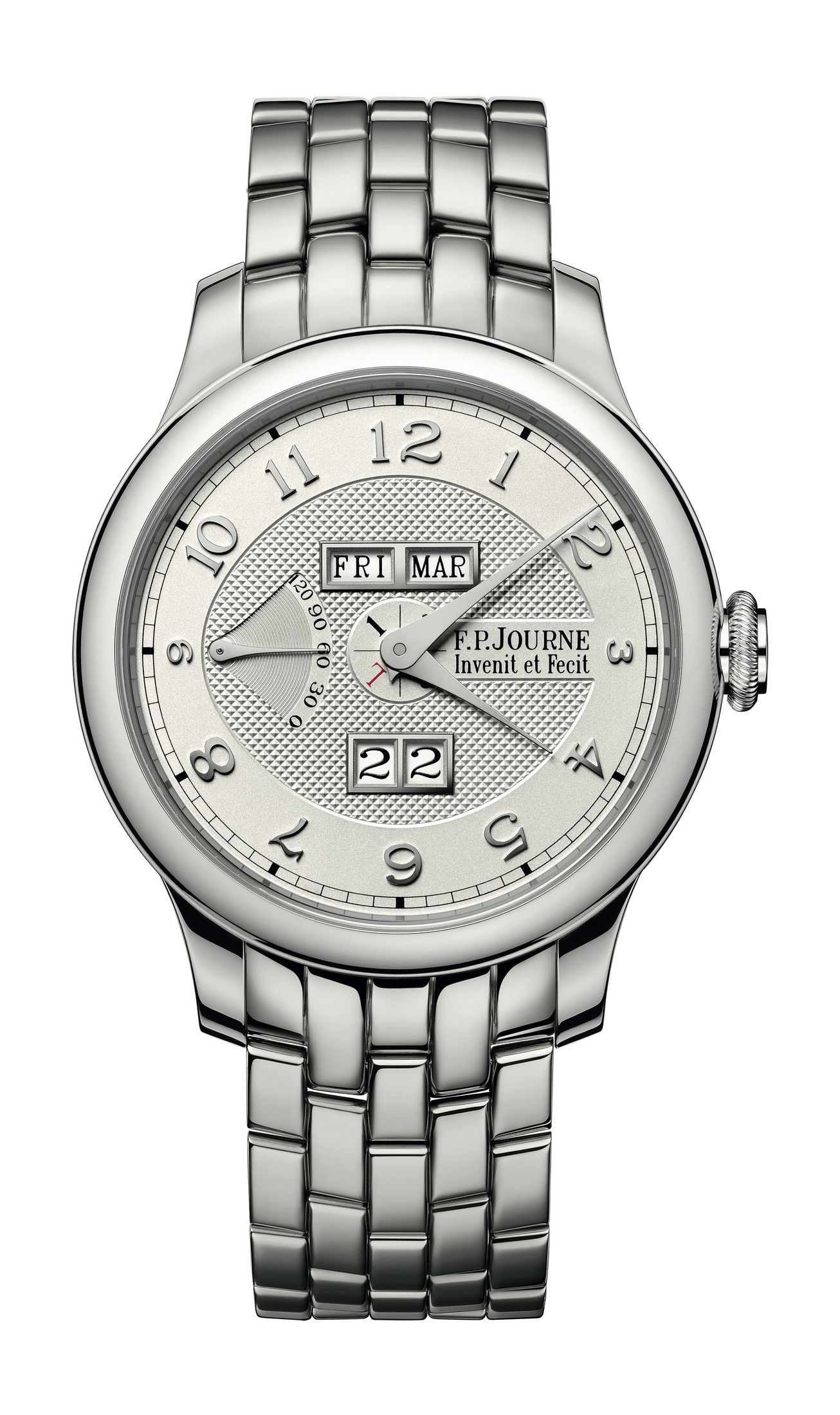 F.P.Journe Quantième Perpétuel White Silver Dial luxury timepiece - detailed view