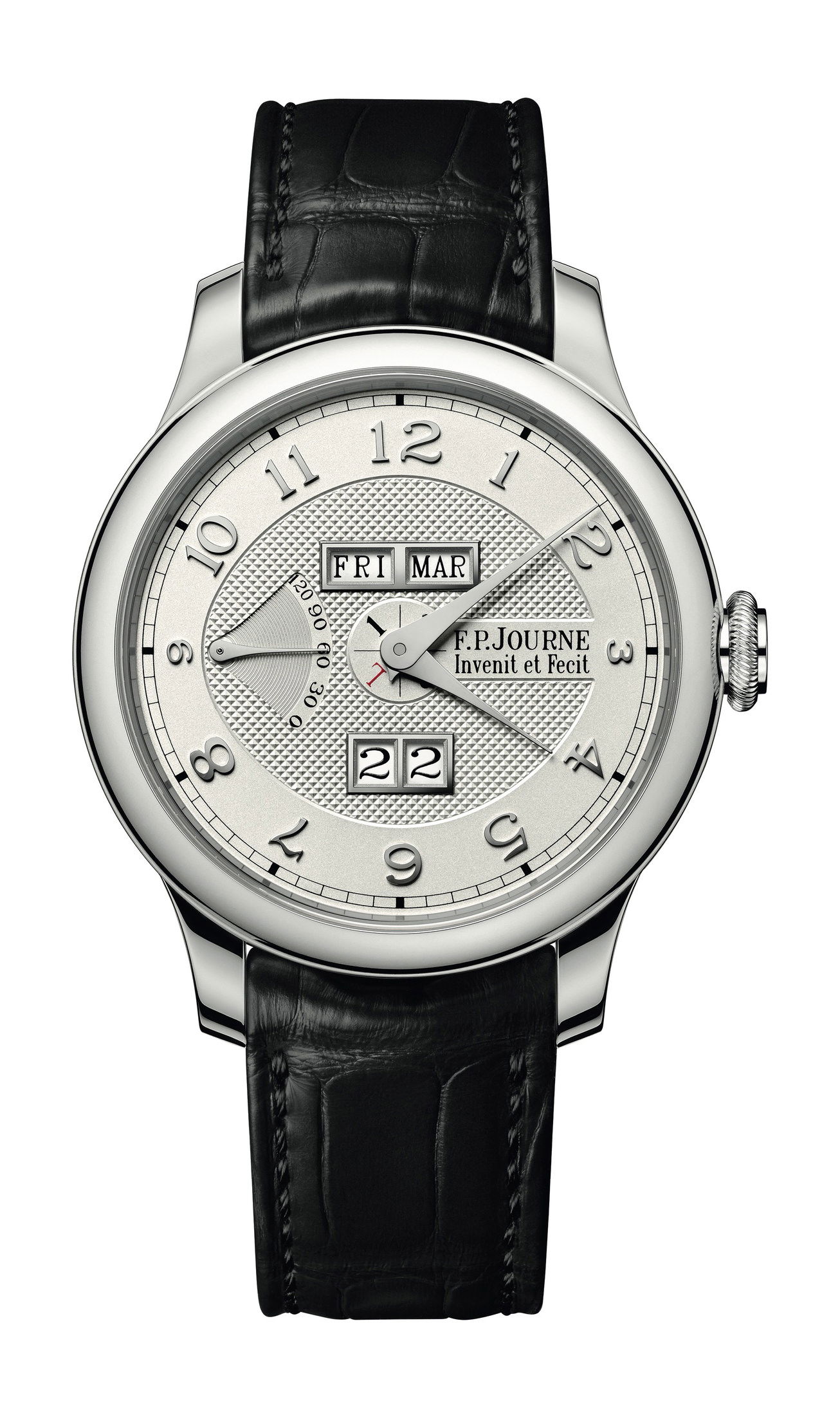 F.P.Journe Quantième Perpétuel White Silver Dial luxury timepiece - detailed view