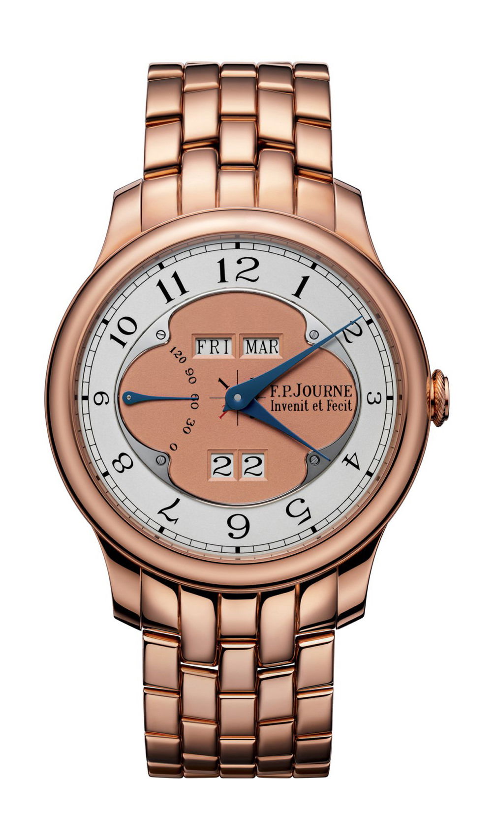 F.P.Journe Quantième Perpétuel Gold Dial luxury timepiece - detailed view