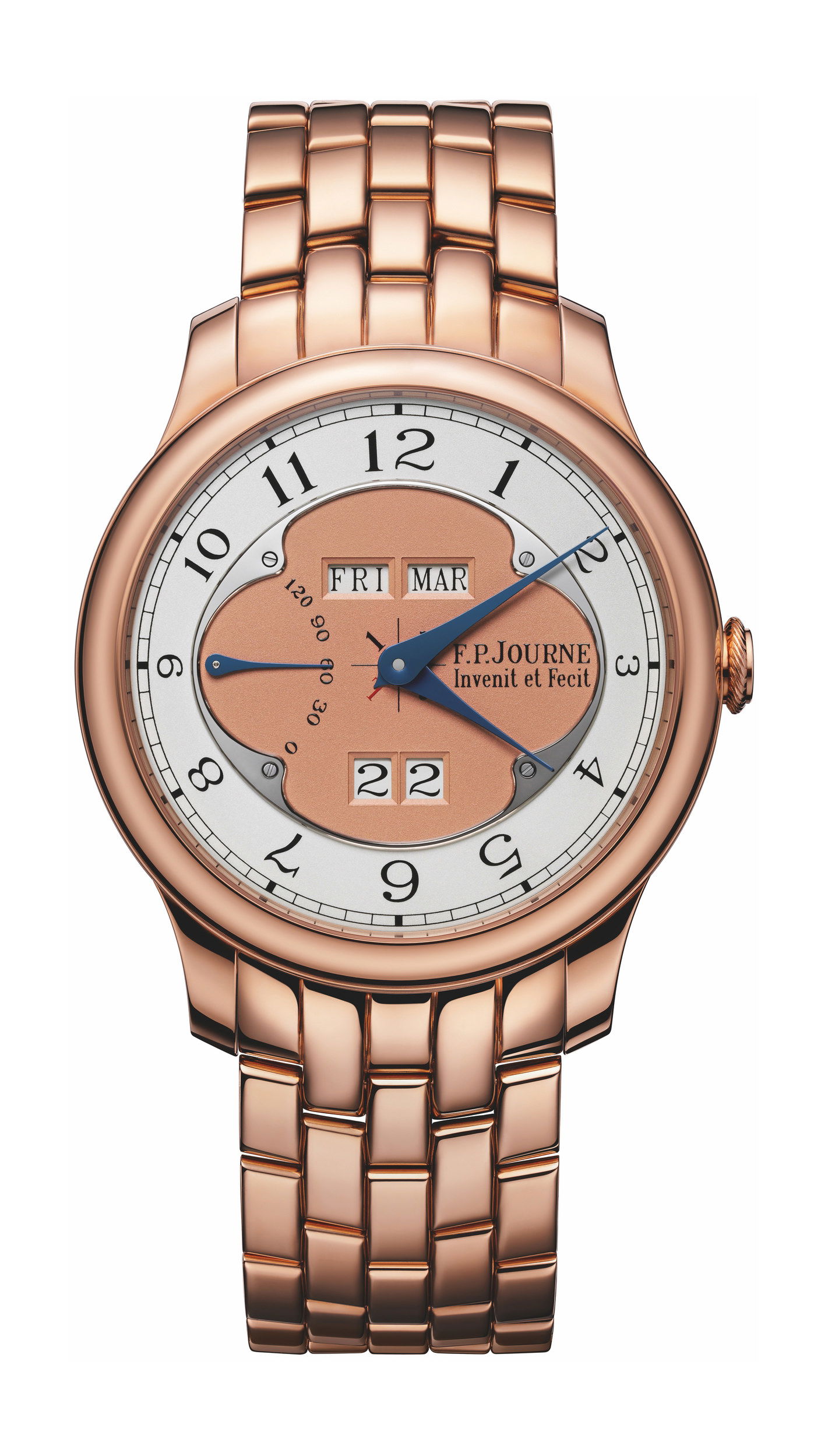 F.P.Journe Quantième Perpétuel Gold Dial luxury timepiece - detailed view