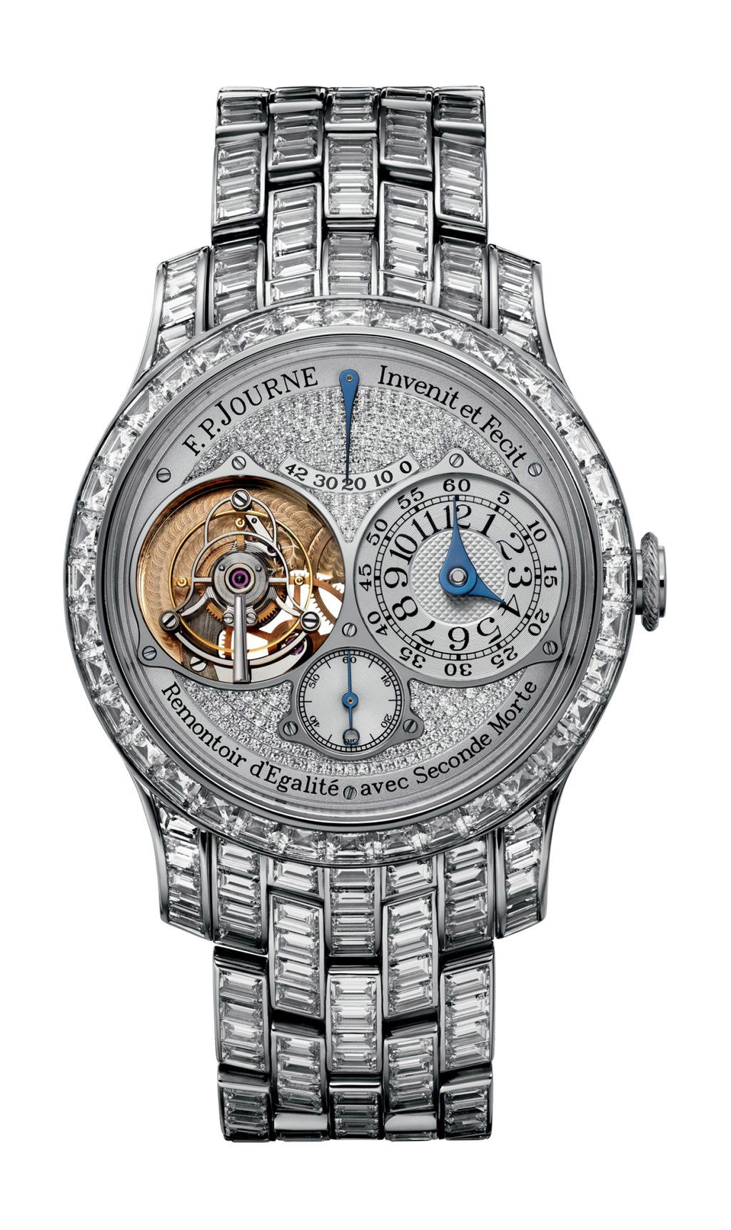 F.P.Journe Tourbillon Souverain Set with Diamonds luxury timepiece - detailed view