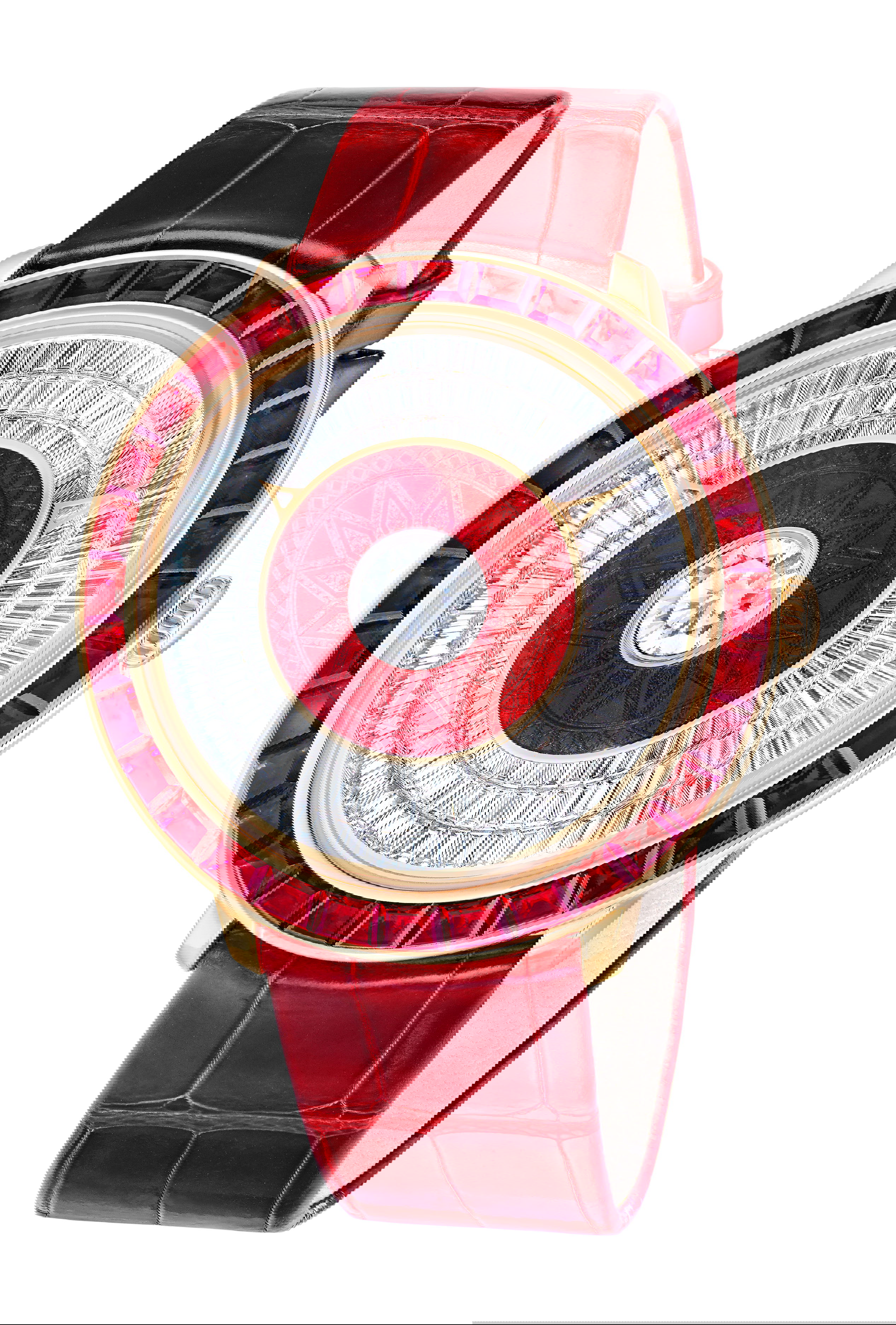 Fabergé Dalliance Gem Addict luxury timepiece - detailed view