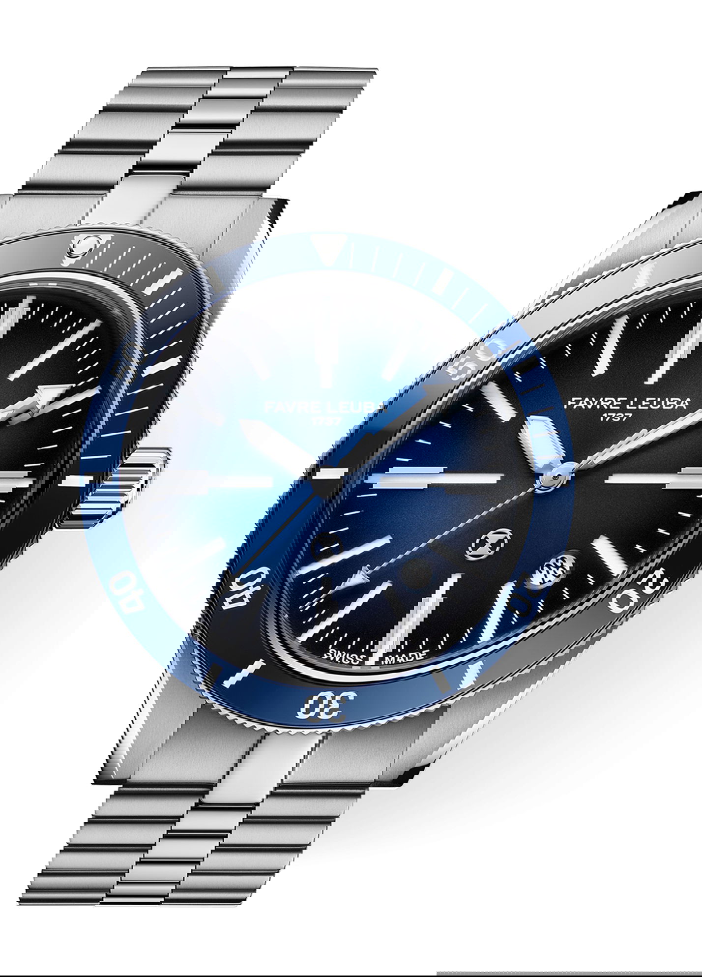 Favre Leuba Deep Blue Renaissance luxury timepiece - detailed view