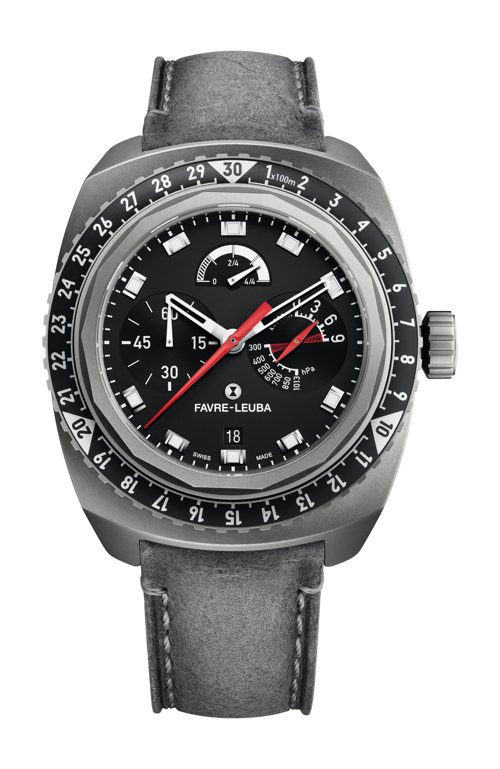 Favre Leuba Raider Bivouac 9000 luxury timepiece - detailed view