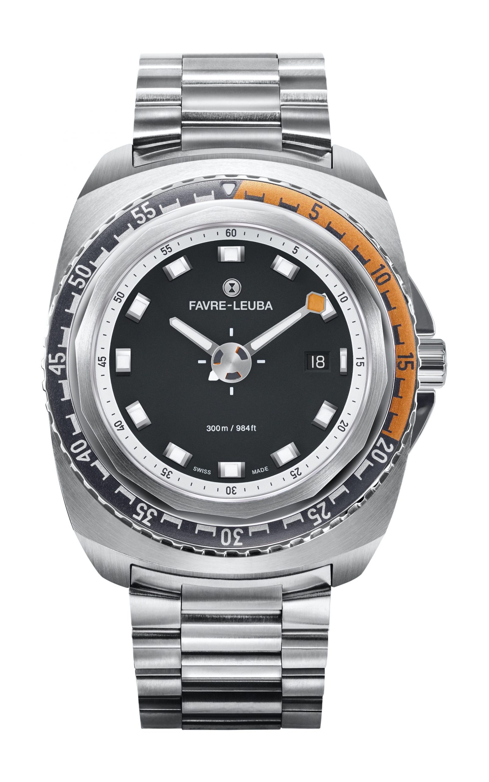 Favre Leuba Raider Deep Blue luxury timepiece - detailed view