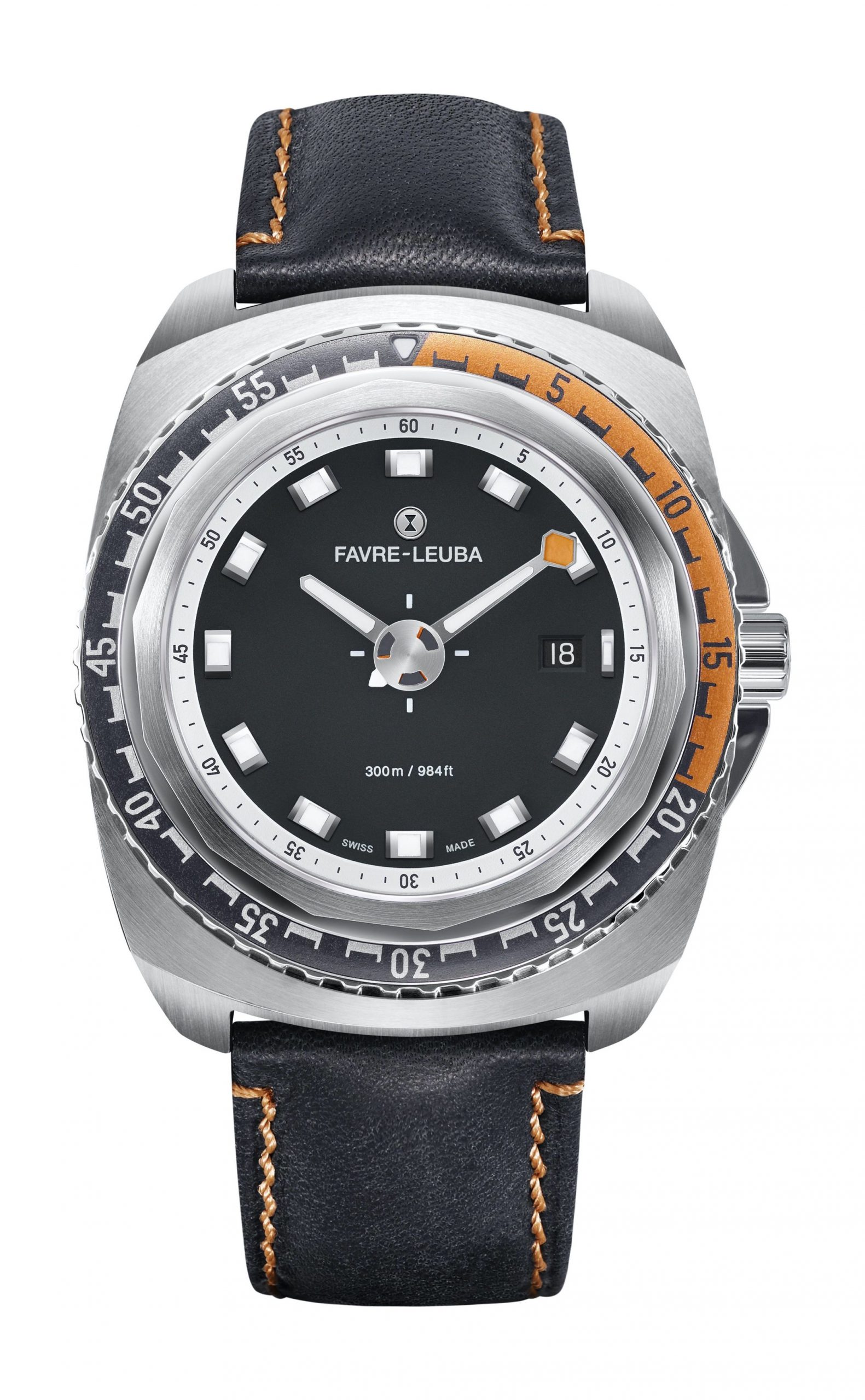 Favre Leuba Raider Deep Blue luxury timepiece - detailed view