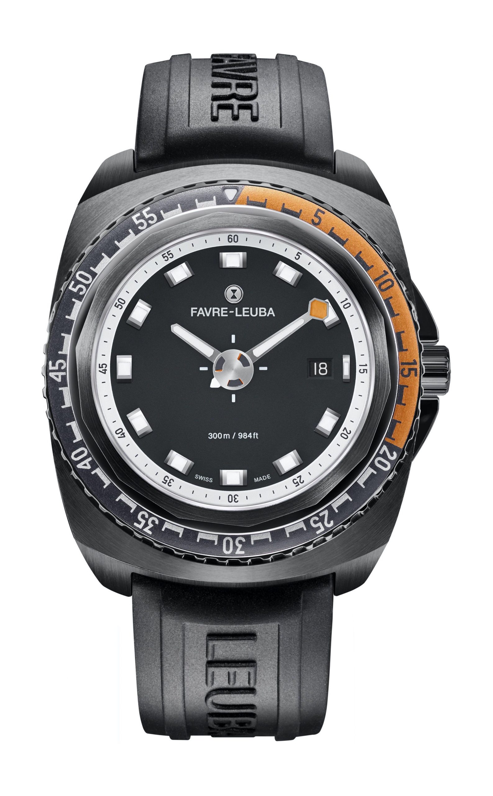 Favre Leuba Raider Deep Blue luxury timepiece - detailed view