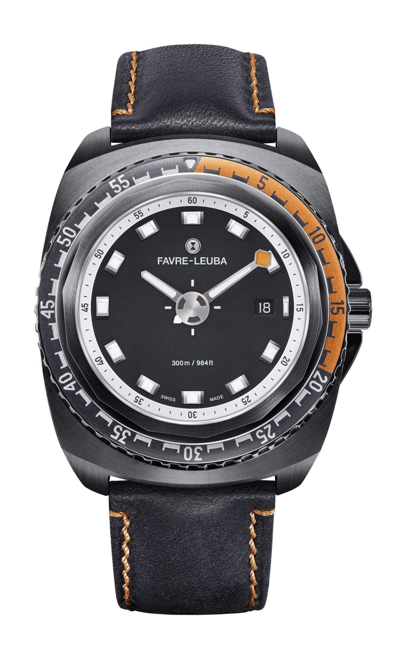 Favre Leuba Raider Deep Blue luxury timepiece - detailed view