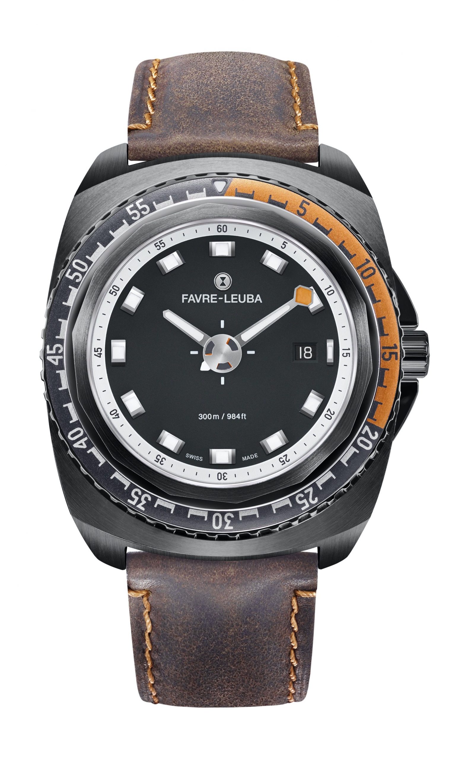Favre Leuba Raider Deep Blue luxury timepiece - detailed view