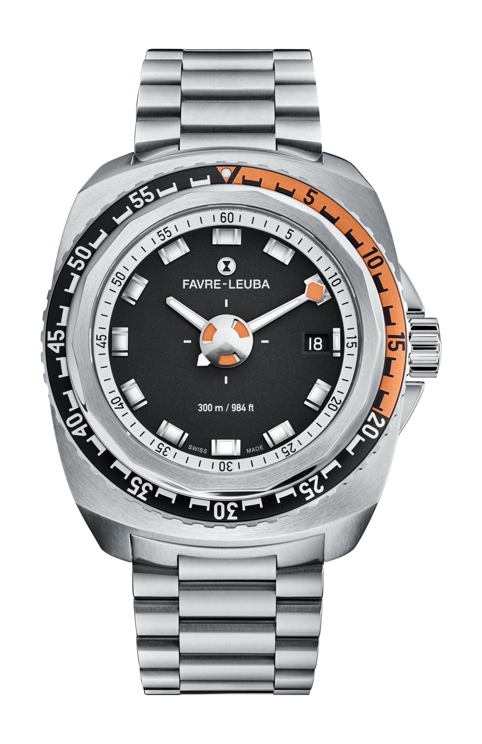 Favre Leuba Raider Deep Blue luxury timepiece - detailed view